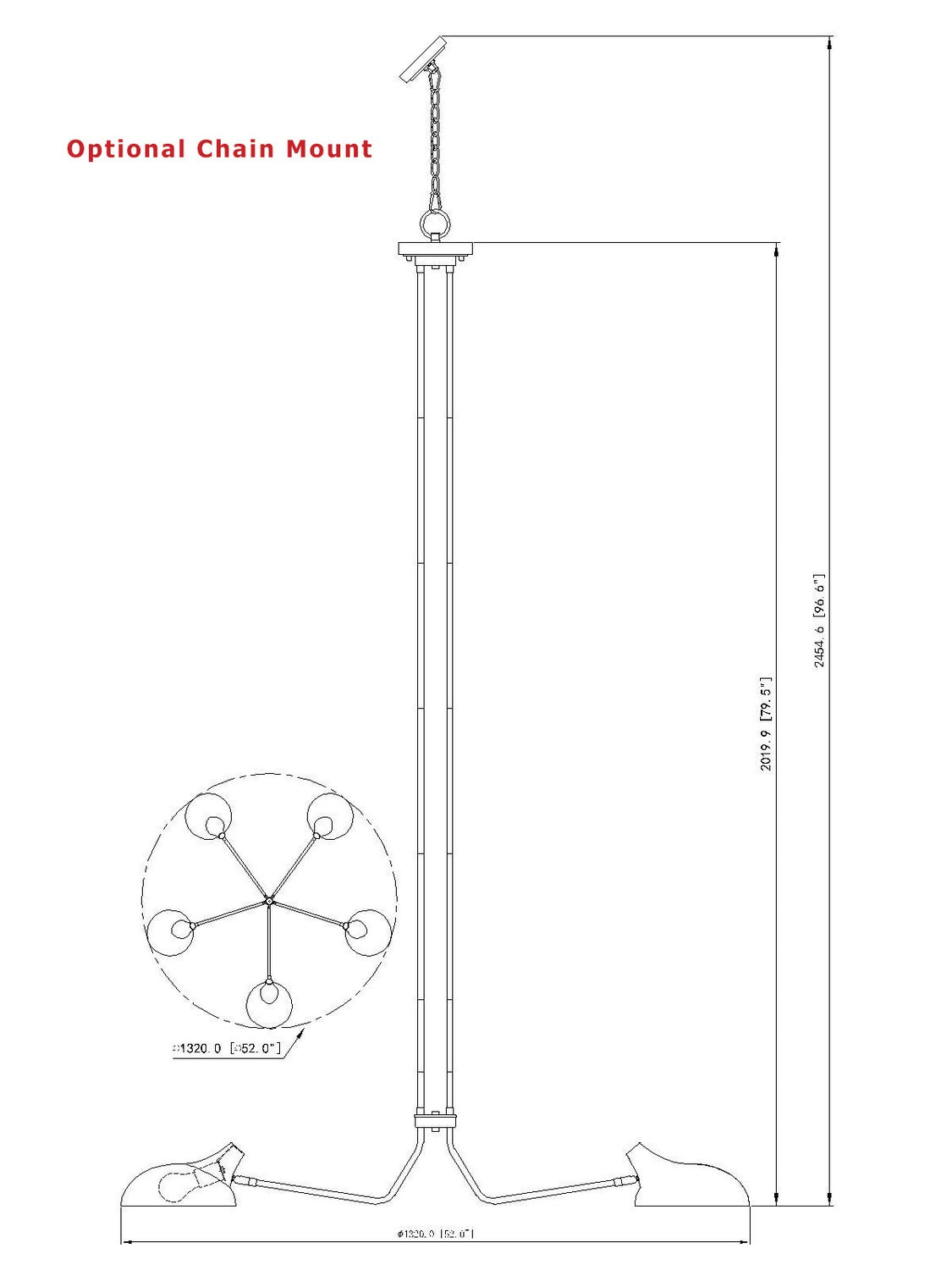 Lustre Bellamy 52" – vue 6