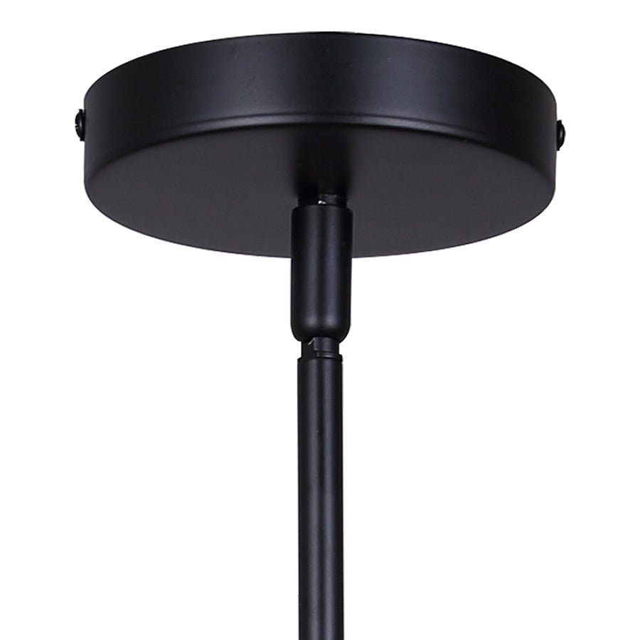 Chandelier Bellamy - Abat - jour en plastique rotin noir by Canarm | Luminaires & cie