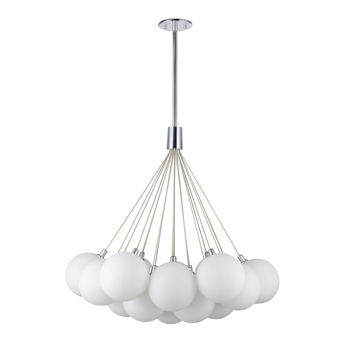 Chandelier Bolla - Verre d'opale 28" by Kuzco Lighting | Luminaires & cie