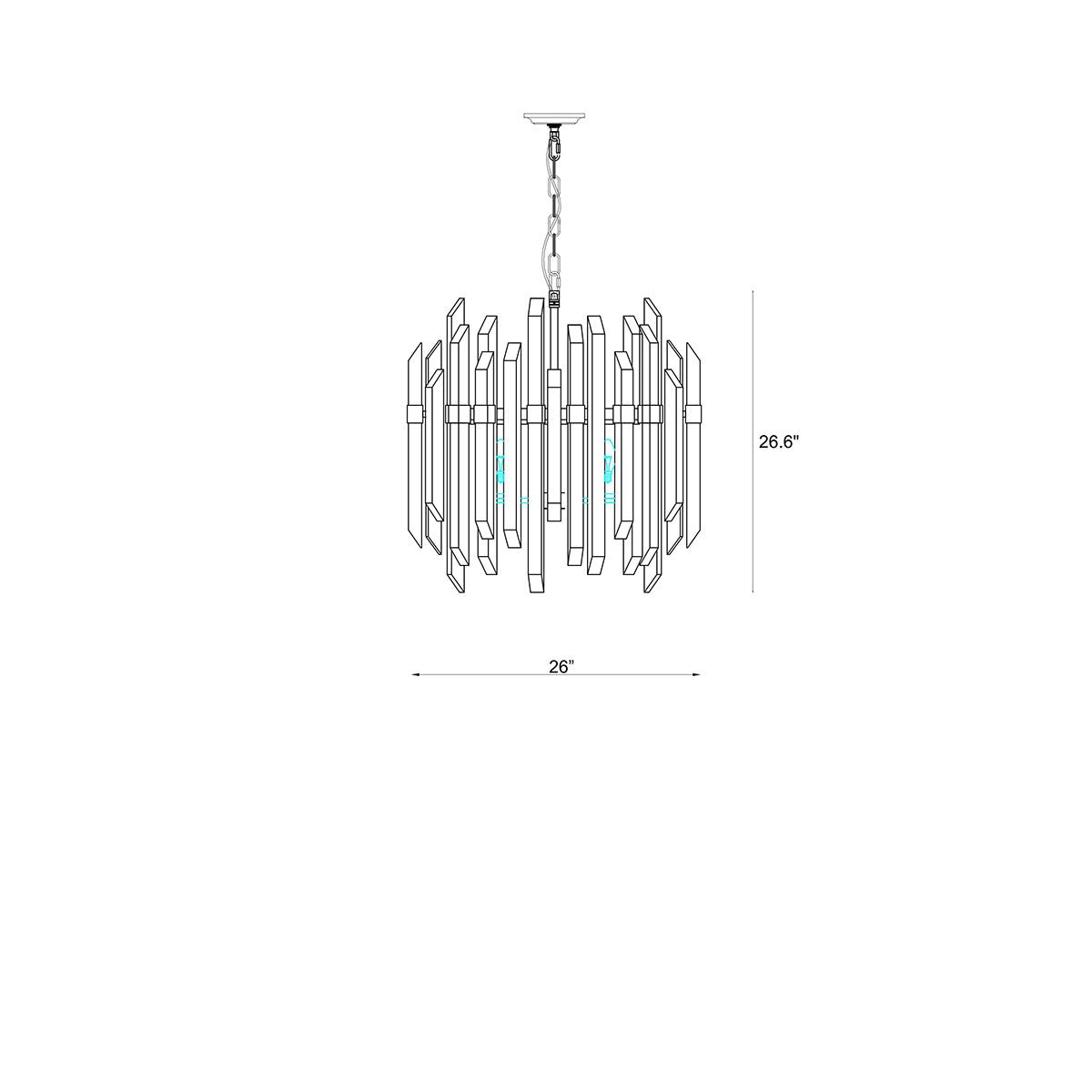 Chandelier Bova - 26" by Z - Lite | Luminaires & cie