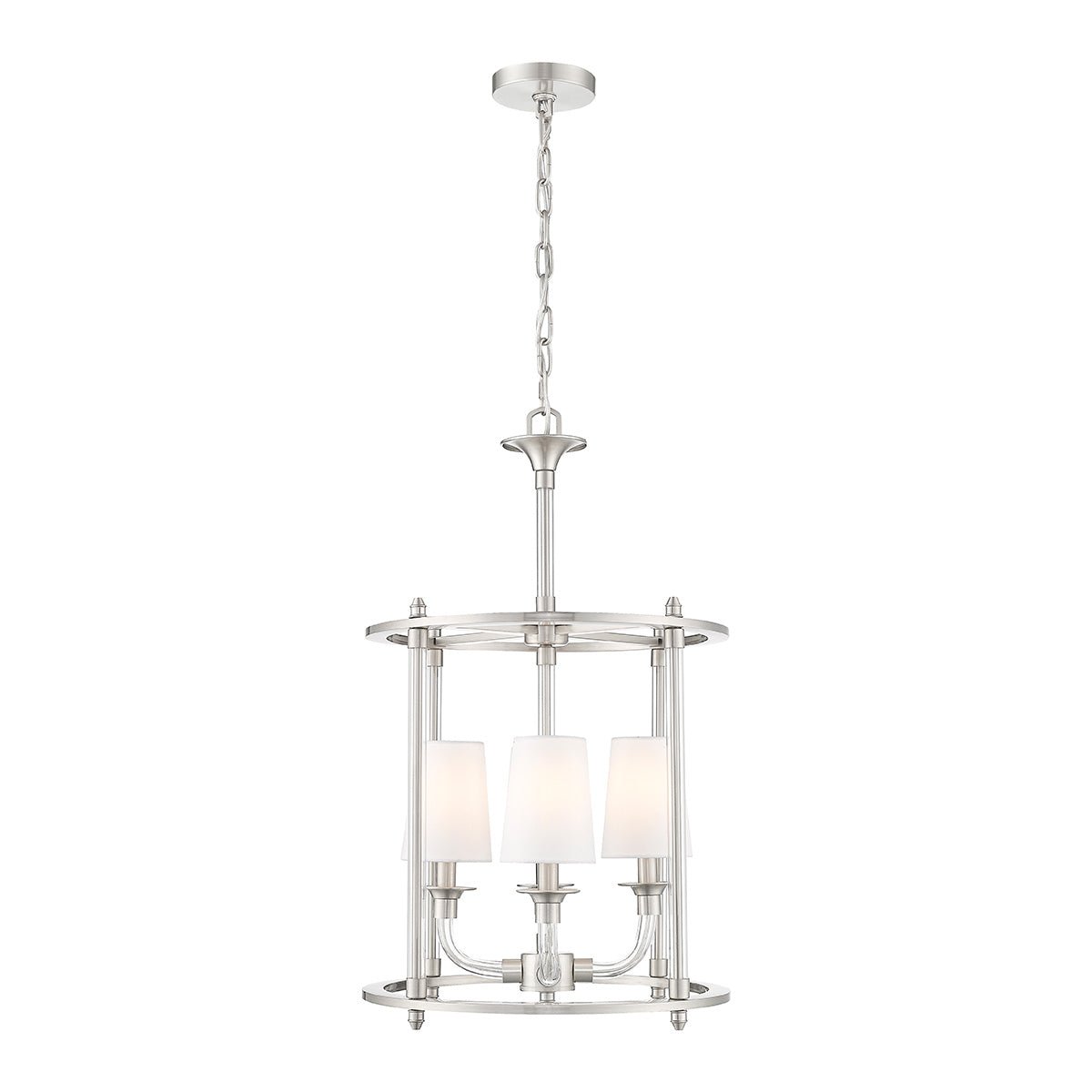 Chandelier Cage Katerina - Nickel brossé 16" by Z - Lite | Luminaires & cie