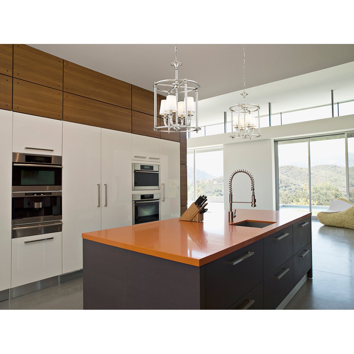 Chandelier Cage Katerina - Nickel brossé 16" by Z - Lite | Luminaires & cie
