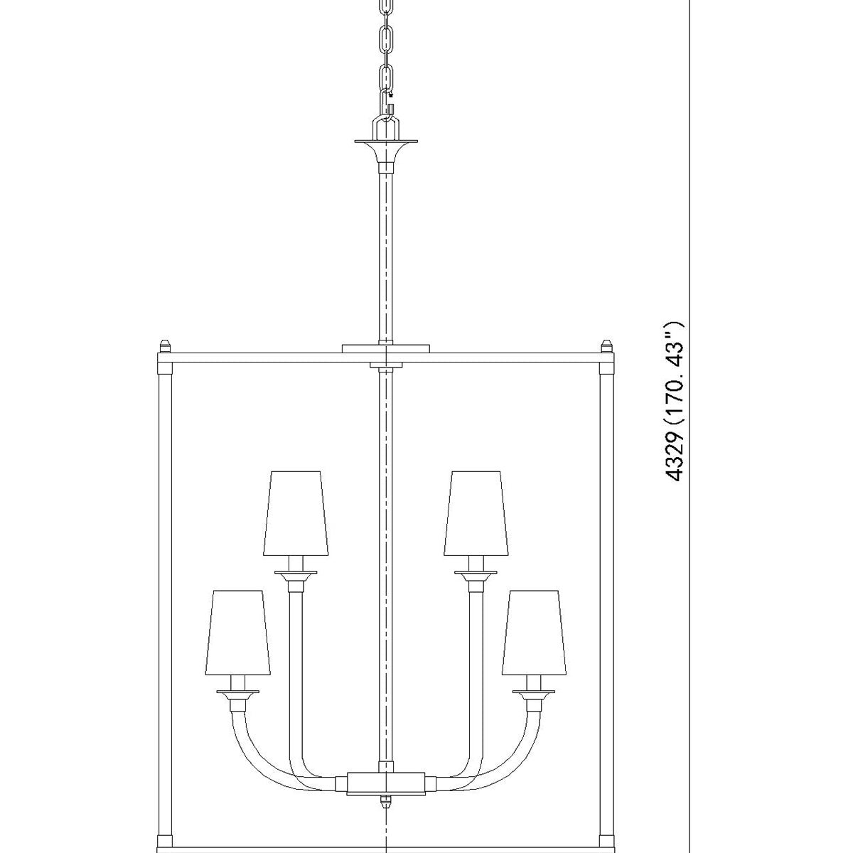 Chandelier Cage Katerina - Nickel brossé 28" by Z - Lite | Luminaires & cie