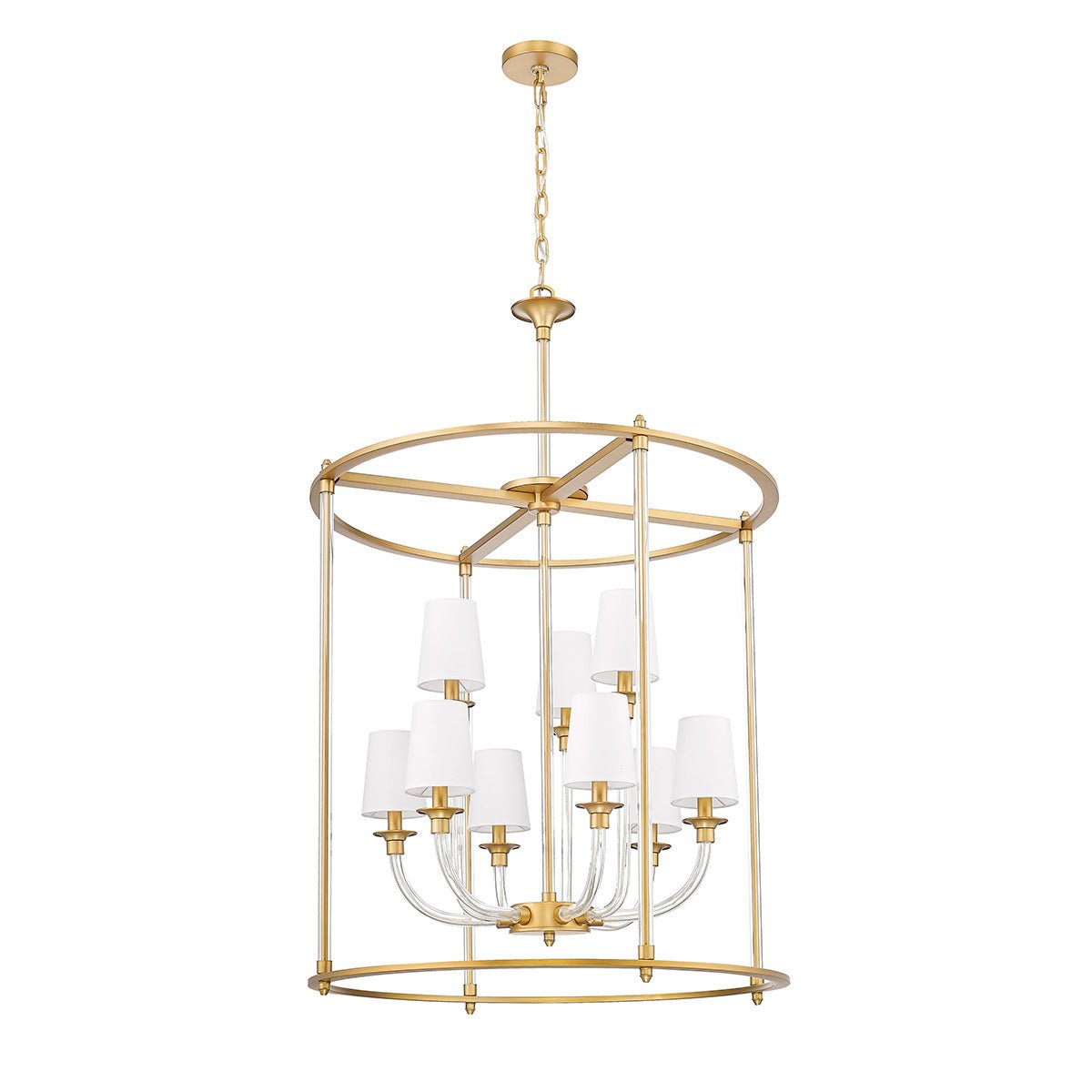 Chandelier Cage Katerina - Laiton frotté 28" by Z - Lite | Luminaires & cie