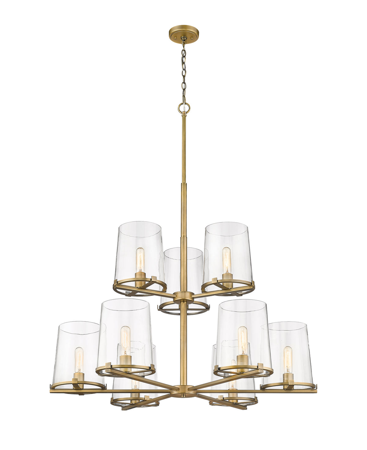 Lustre Callista Laiton frotté, 38" – Z-Lite