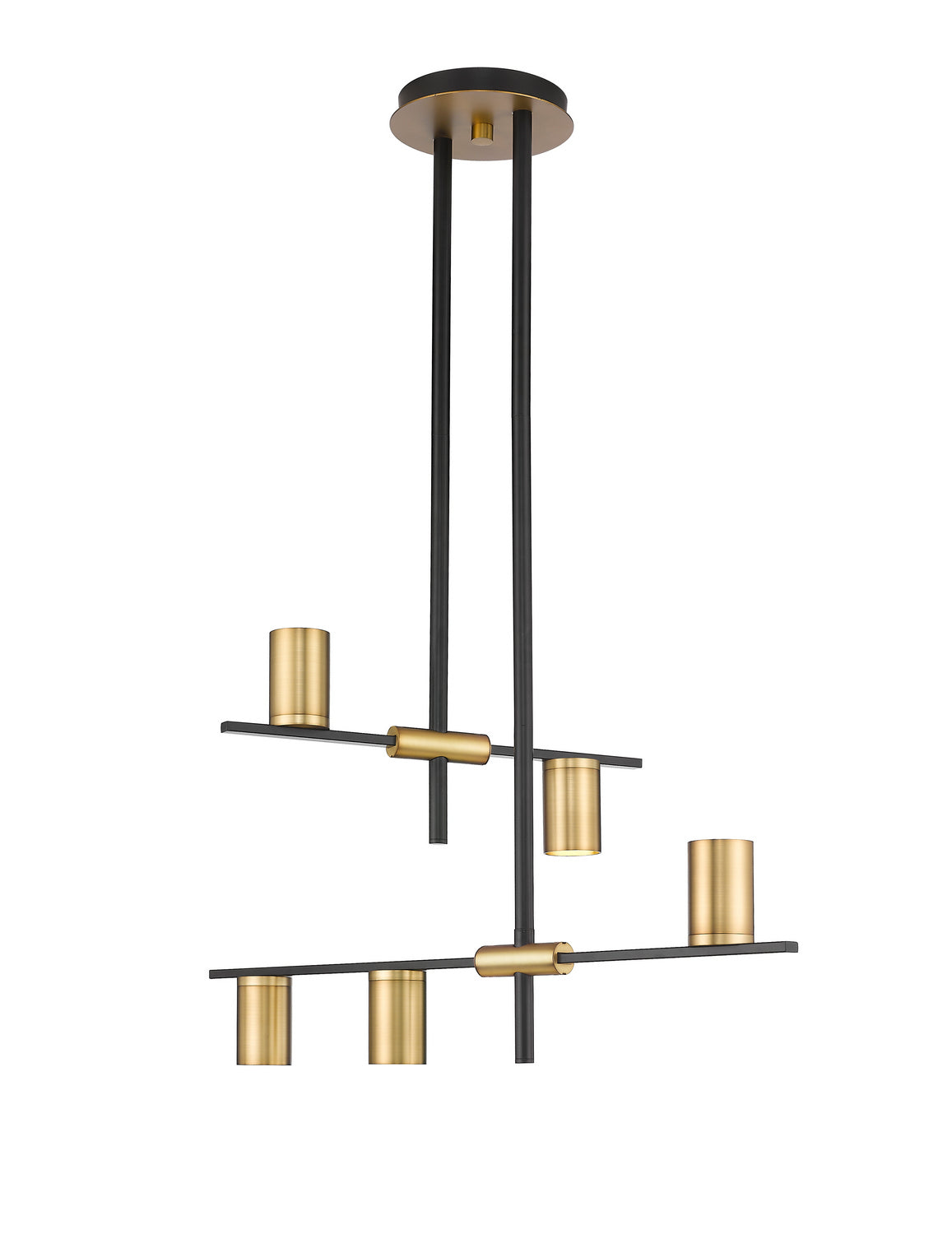 Lustre Calumet Noir mat + Laiton vieilli, 18" – Z-Lite
