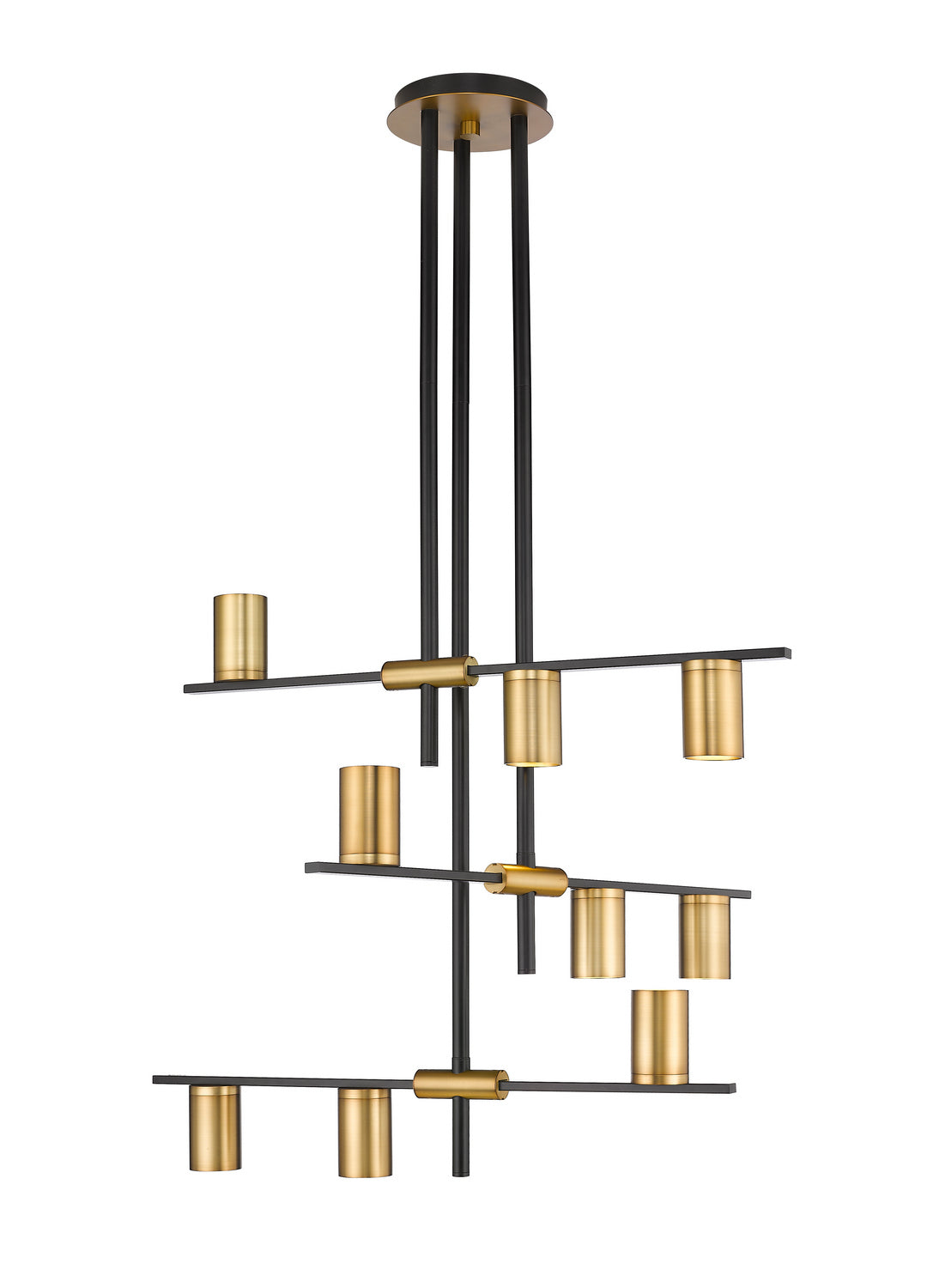 Lustre Calumet Noir mat + Laiton vieilli, 36" – Z-Lite