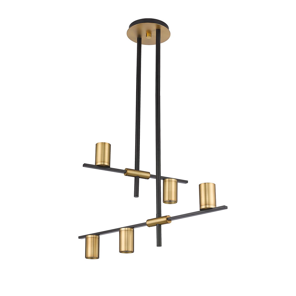 Chandelier Calumet - Noir mat + Laiton vieilli 18" 16 1/2" by Z - Lite | Luminaires & cie