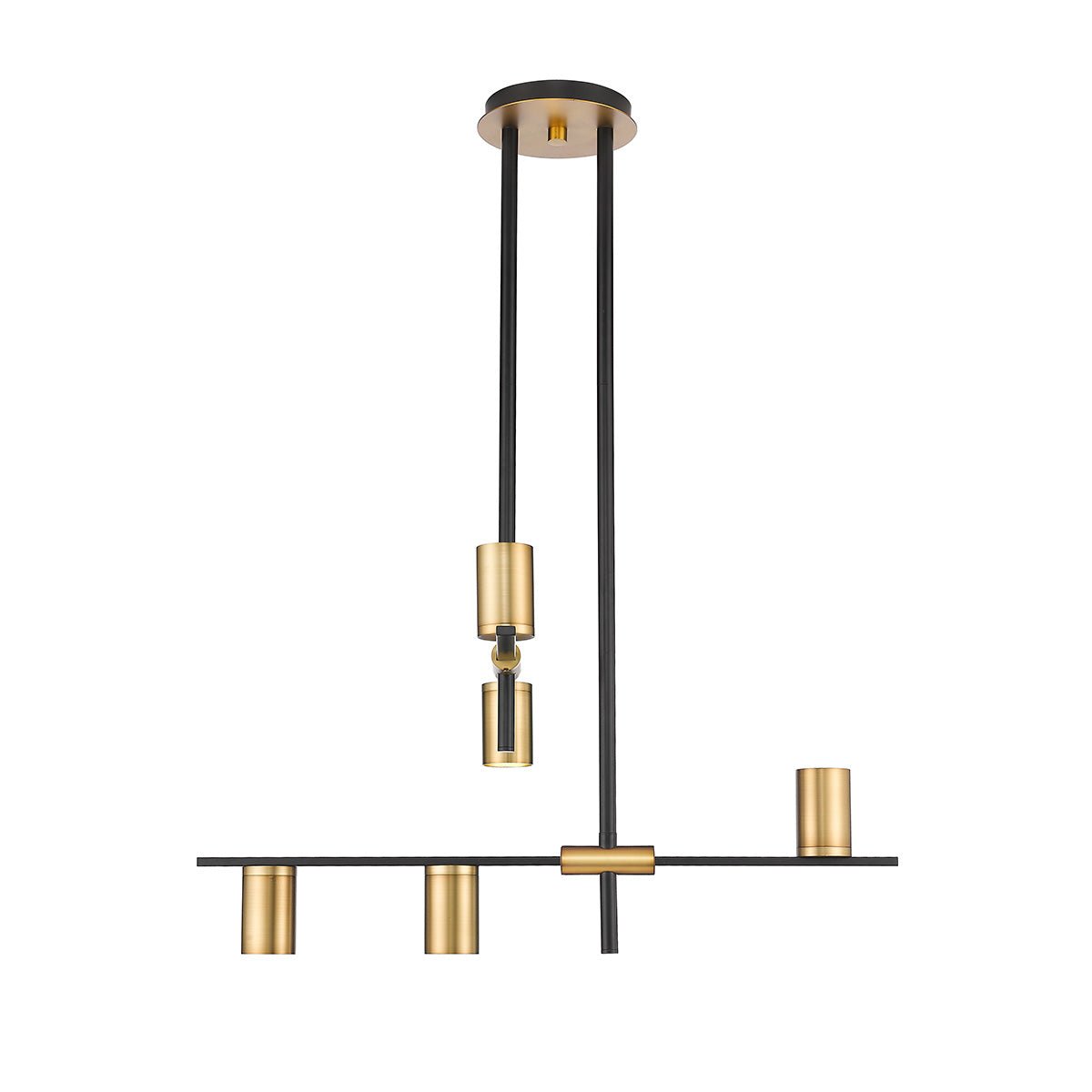 Chandelier Calumet - Noir mat + Laiton vieilli 18" 16 1/2" by Z - Lite | Luminaires & cie