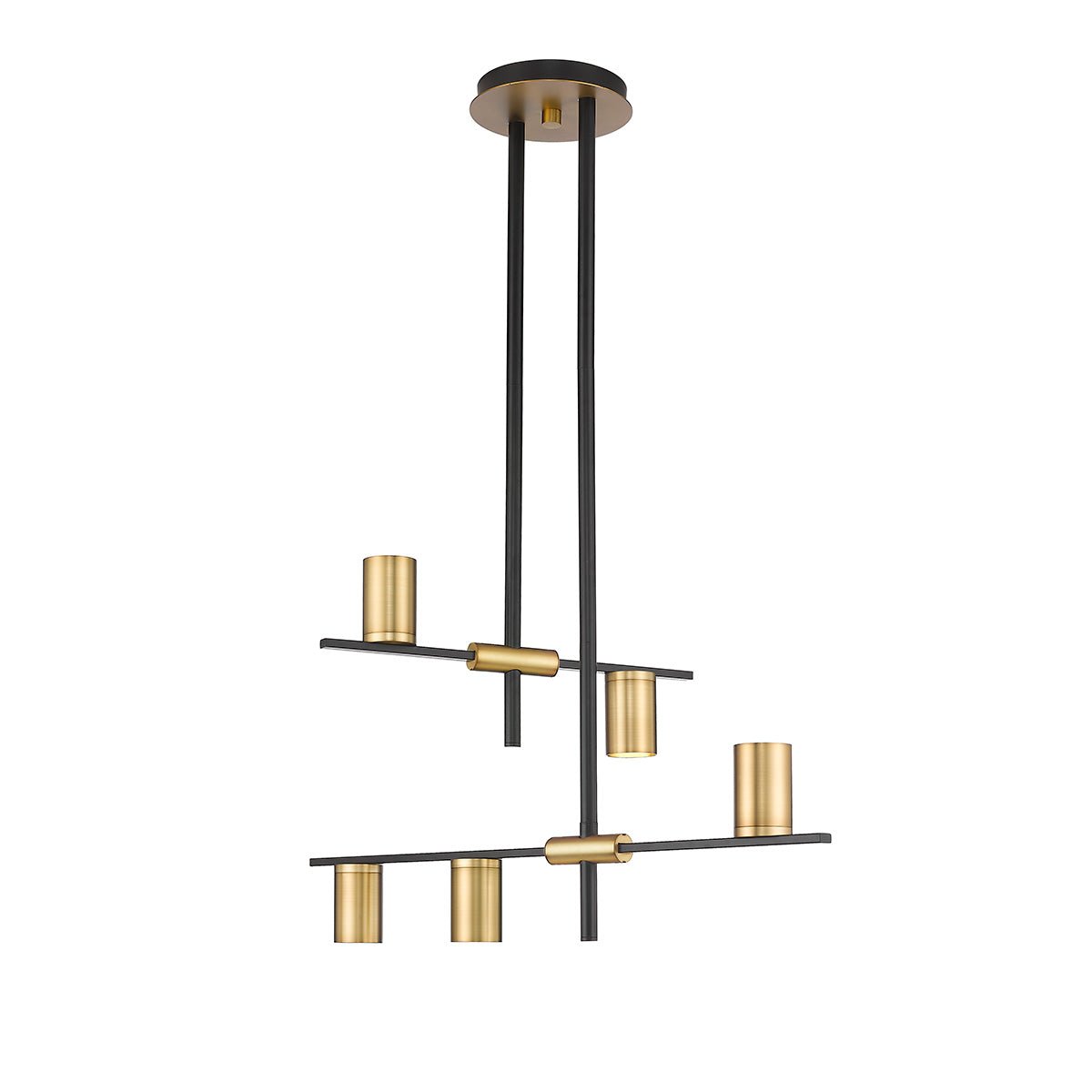 Chandelier Calumet - Noir mat + Laiton vieilli 18" 16 1/2" by Z - Lite | Luminaires & cie