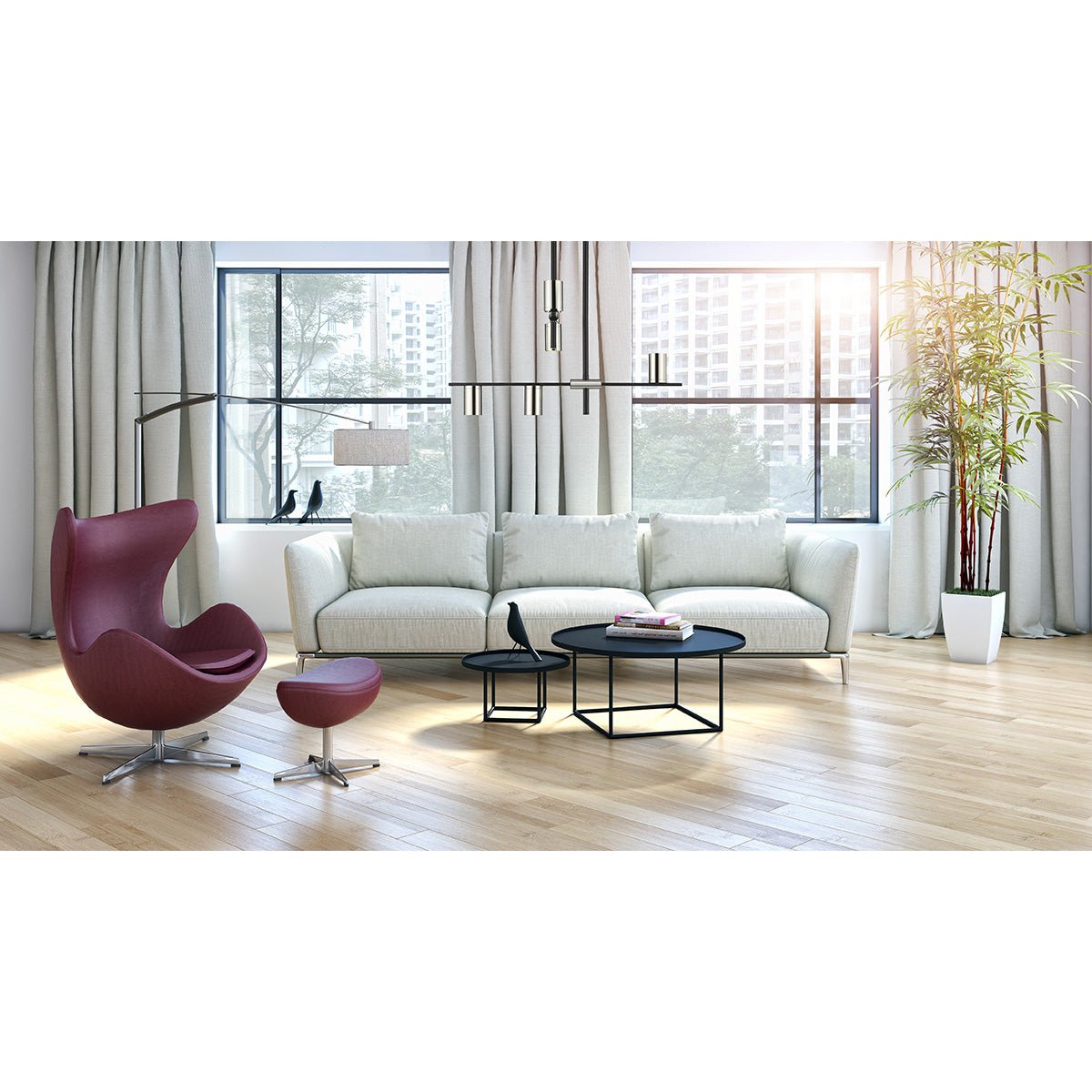 Chandelier Calumet - Noir mat + Nickel poli 18" 16 1/2" by Z - Lite | Luminaires & cie