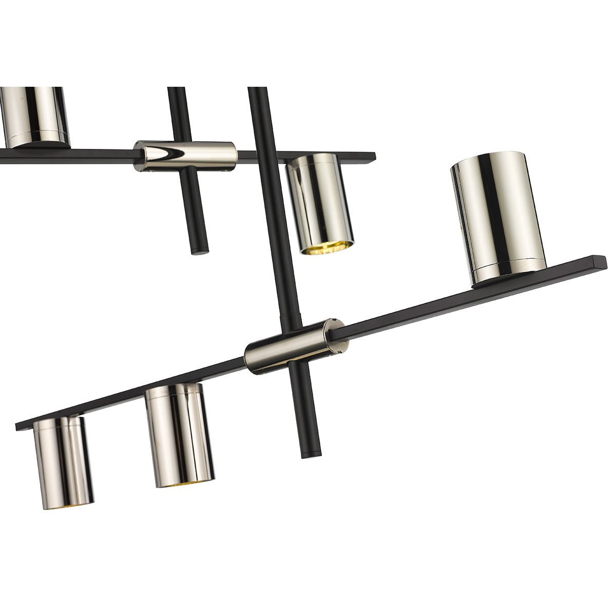 Chandelier Calumet - Noir mat + Nickel poli 18" 16 1/2" by Z - Lite | Luminaires & cie