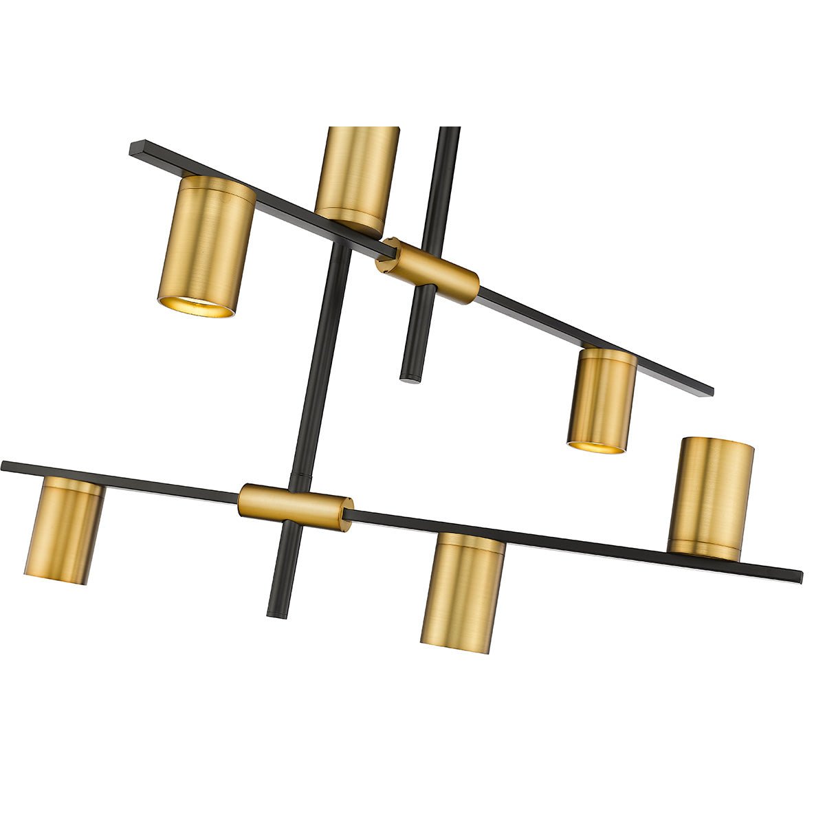 Chandelier Calumet - Noir mat + Laiton vieilli 30" 16 1/2" by Z - Lite | Luminaires & cie