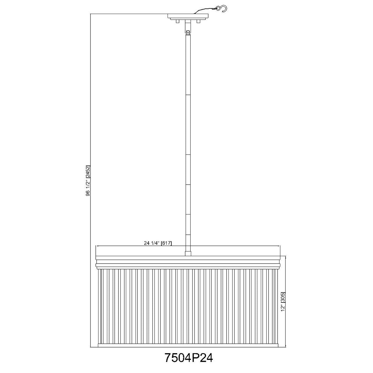 Chandelier Carnaby - Noir mat by Z - Lite | Luminaires & cie