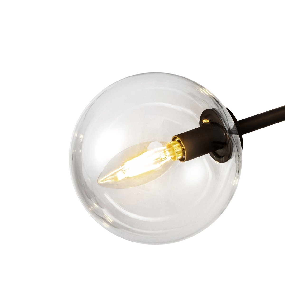 Chandelier Cassia - Verre noir / transparent by Alora Lighting | Luminaires & cie