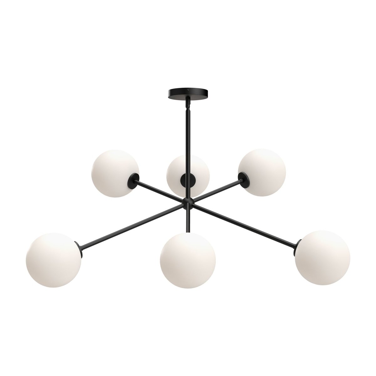 Chandelier Cassia - Verre mate mat / opale mate by Alora Lighting | Luminaires & cie