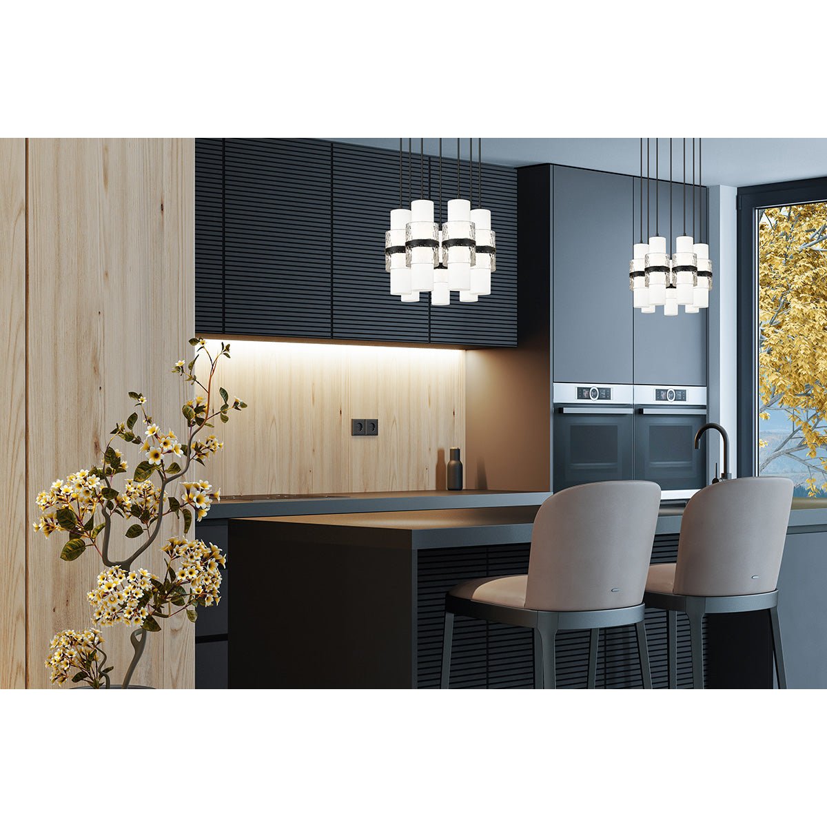 Chandelier Cayden - Noir mat 18" by Z - Lite | Luminaires & cie