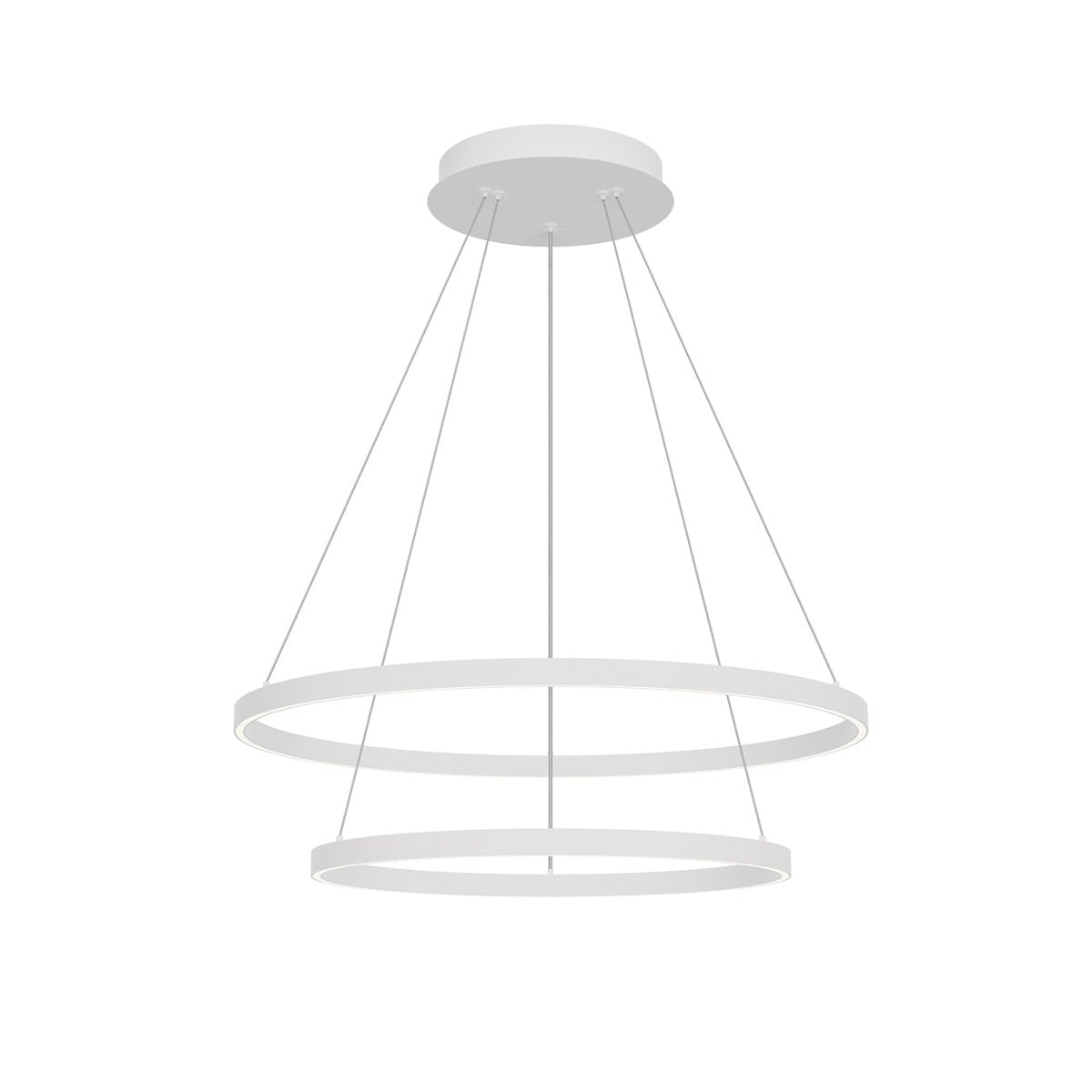 Chandelier Cerchio - Blanc 31 1/2" 2 - étages / Éclairage vers le bas by Kuzco Lighting | Luminaires & cie