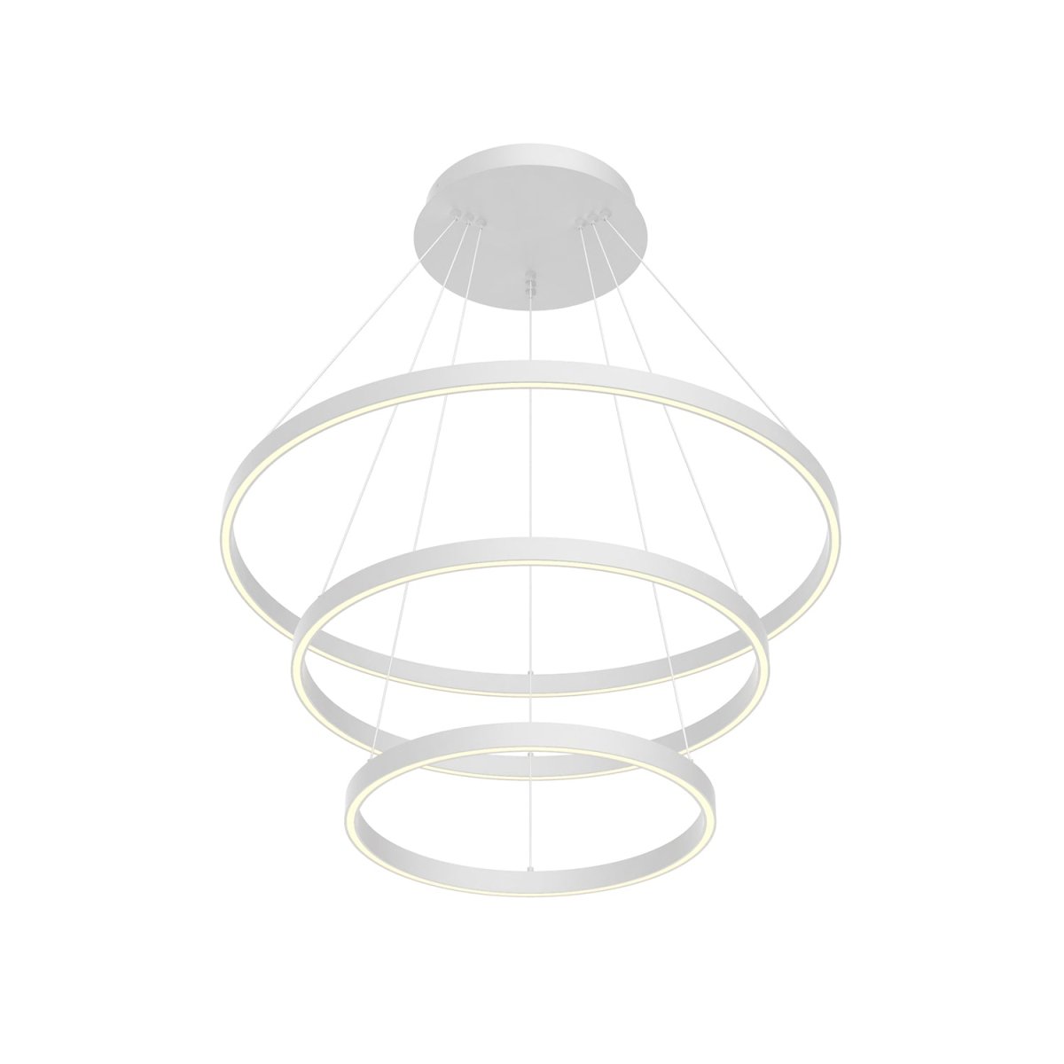 Chandelier Cerchio - Blanc 31 1/2" 3 - étages / Éclairage haut + bas by Kuzco Lighting | Luminaires & cie