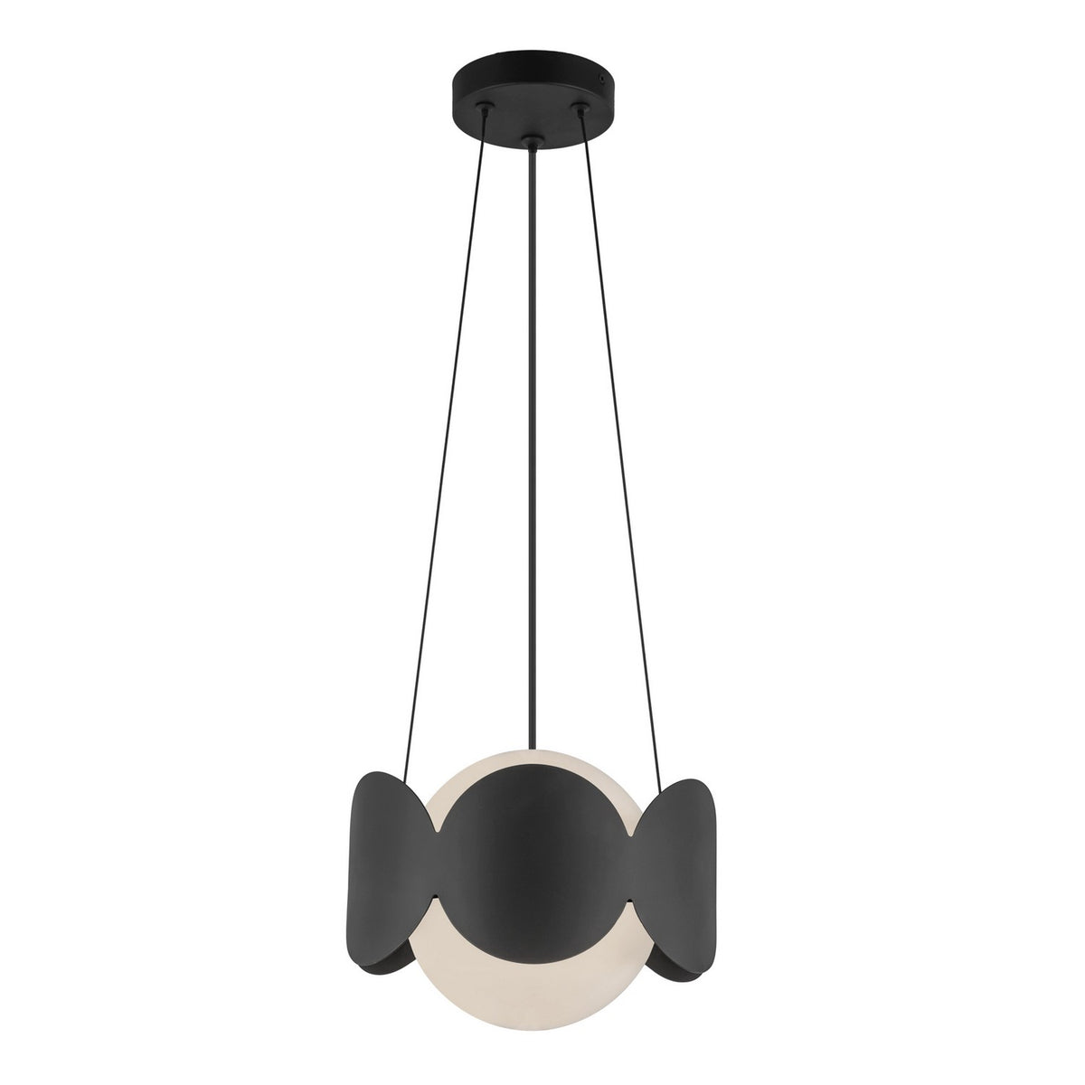 Suspension Ciel Noir / Verre opale – vue 3