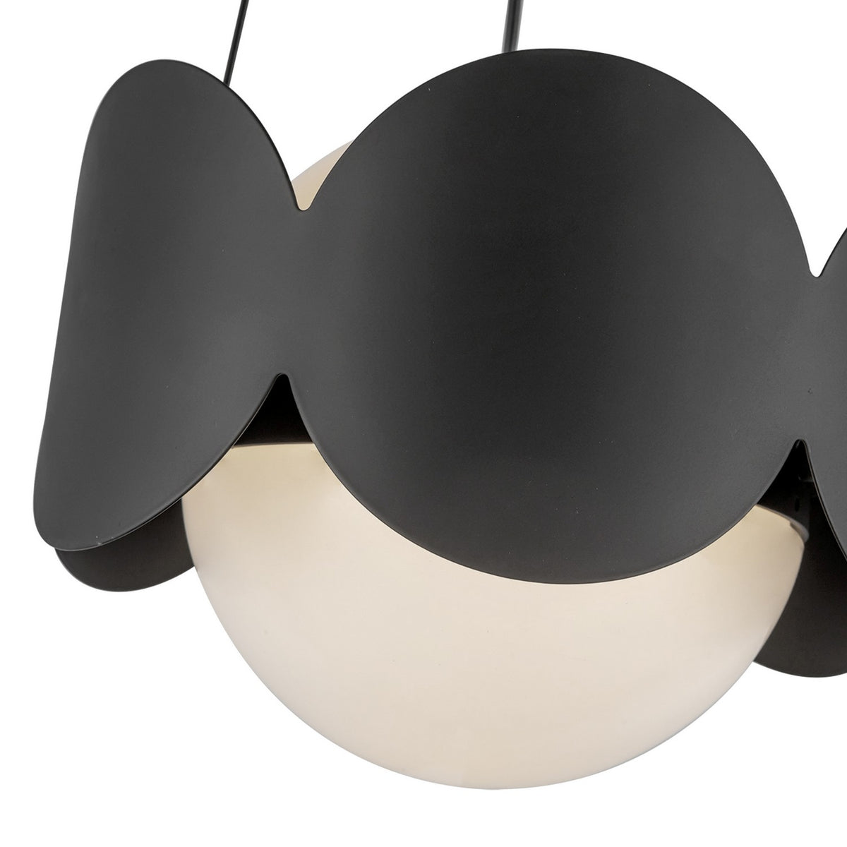 Suspension Ciel Noir / Verre opale – vue 4