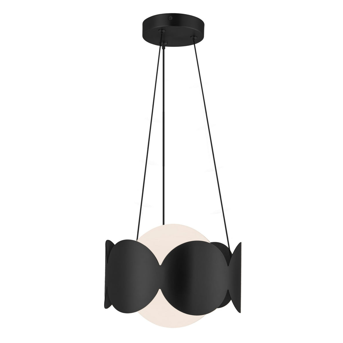 Suspension Ciel Noir / Verre opale – Kuzco Lighting
