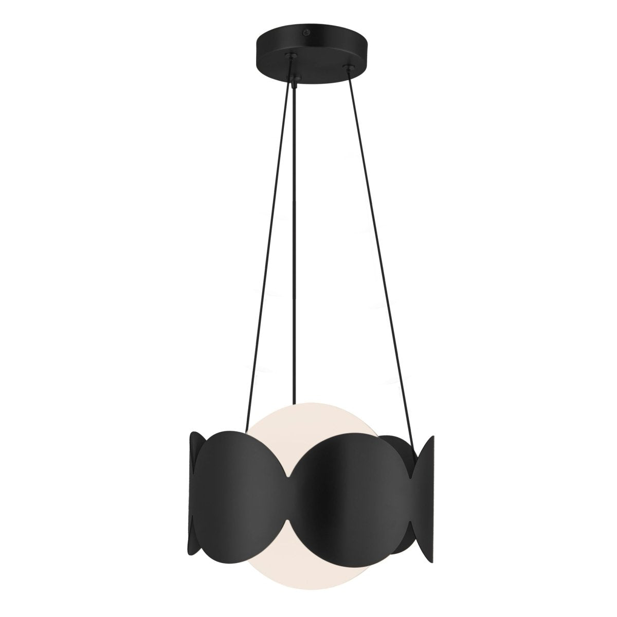 Chandelier Ciel - Verre noir / opale by Kuzco Lighting | Luminaires & cie