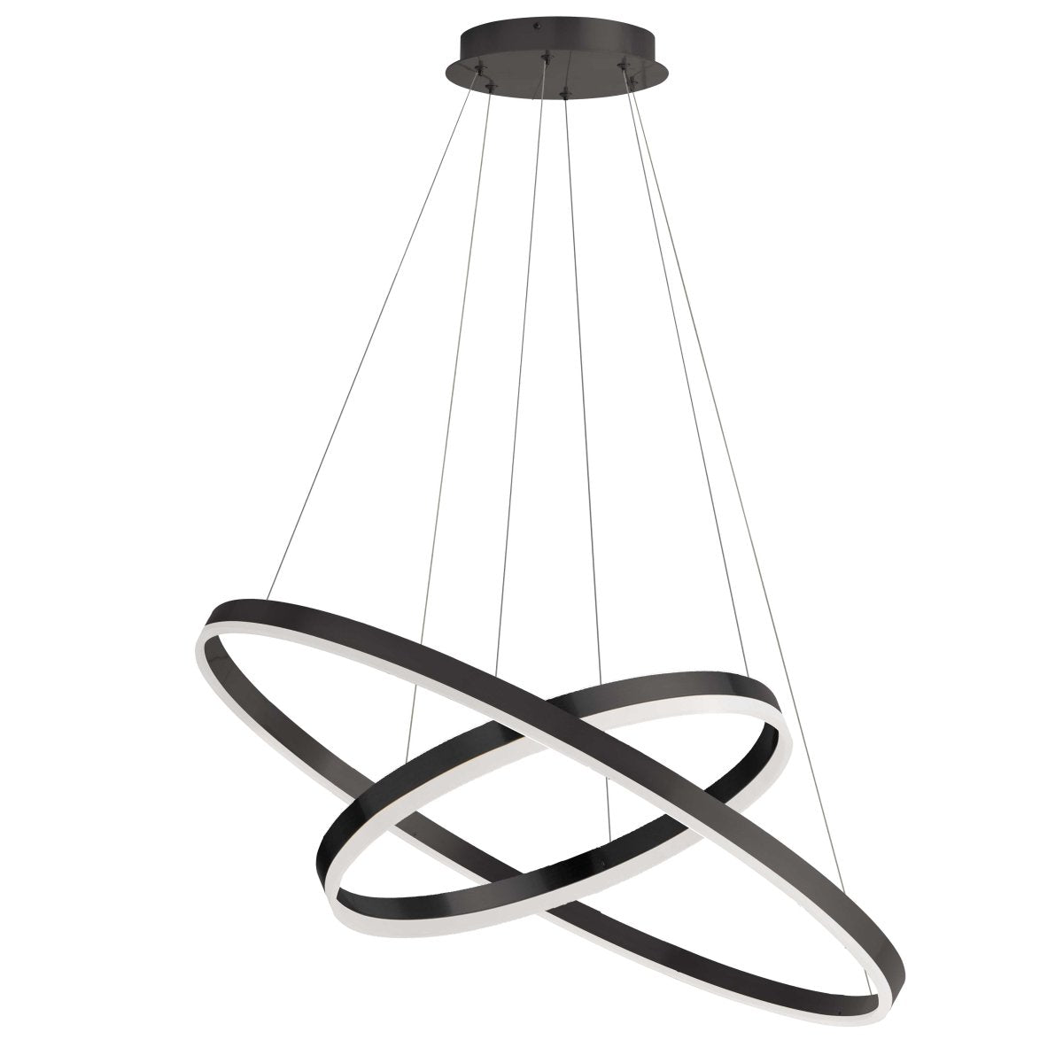 Chandelier Circulo - Noir mat by Dainolite | Luminaires & cie