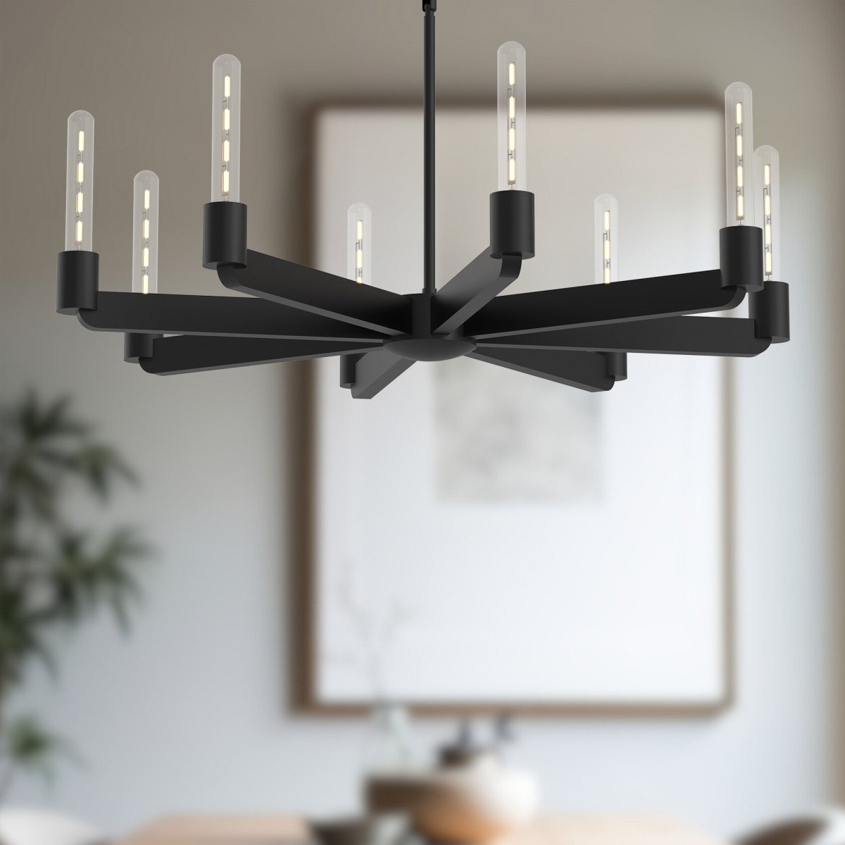 Chandelier Claire - Noir mat 32" by Alora Lighting | Luminaires & cie