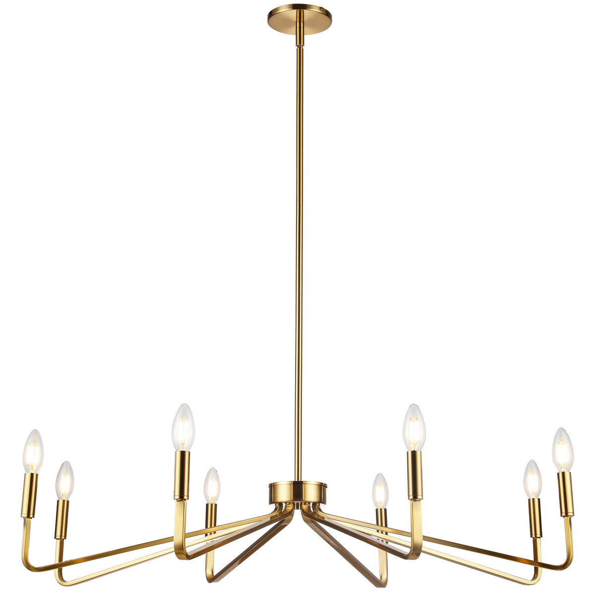 Lustre Clayton 38", Laiton vieilli – Dainolite