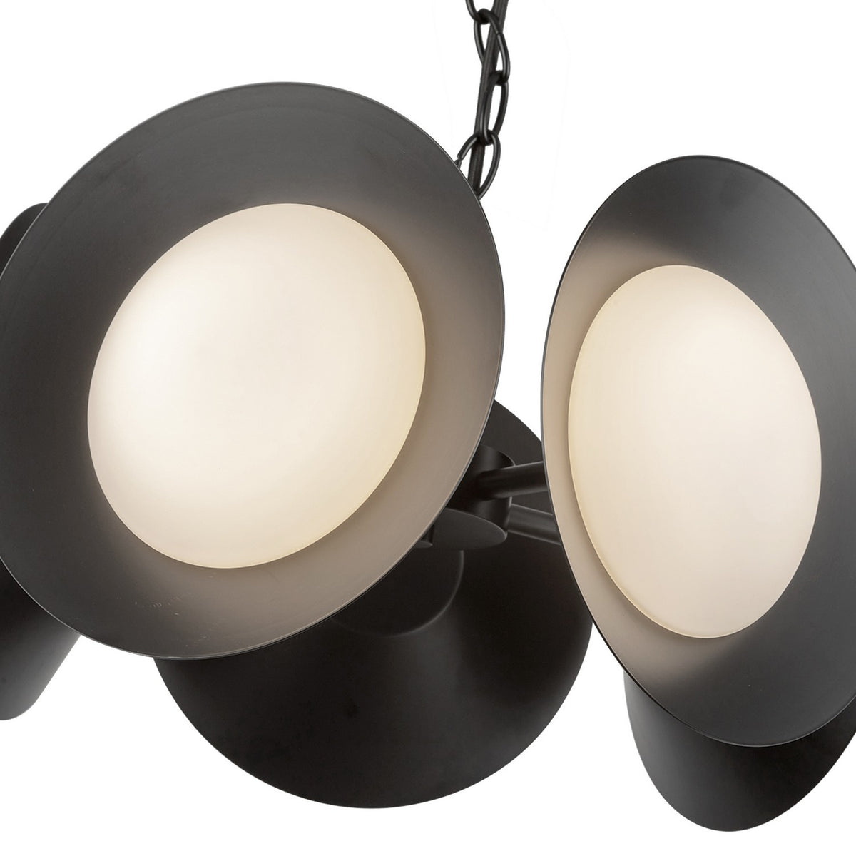 Suspension Cleo Noir / Verre opale – vue 3