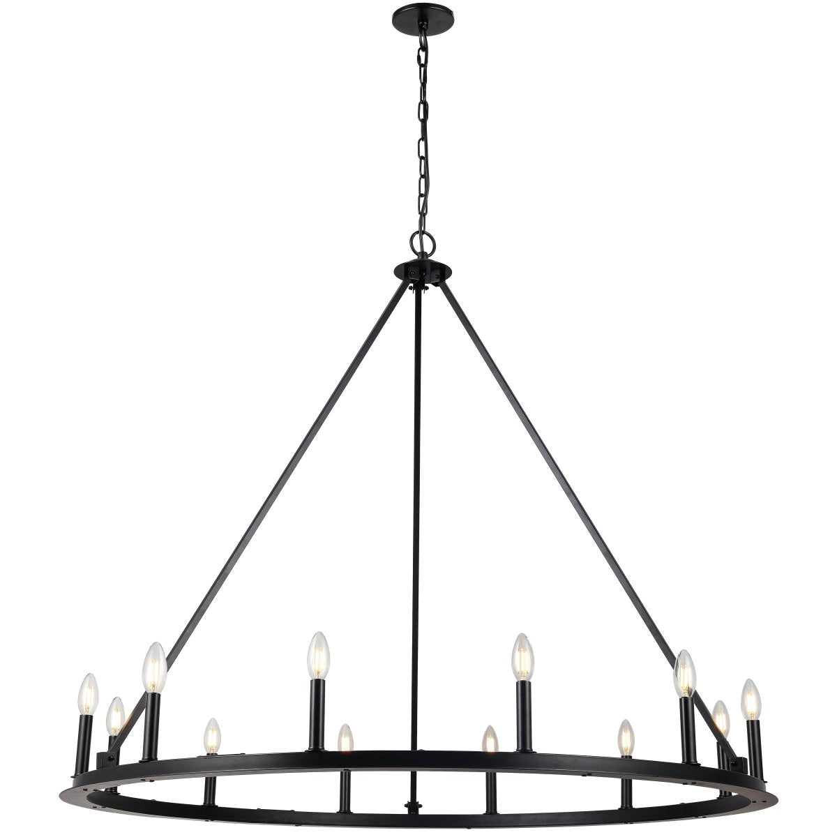 Chandelier Colby - Sans abat - jour 48" by Dainolite | Luminaires & cie