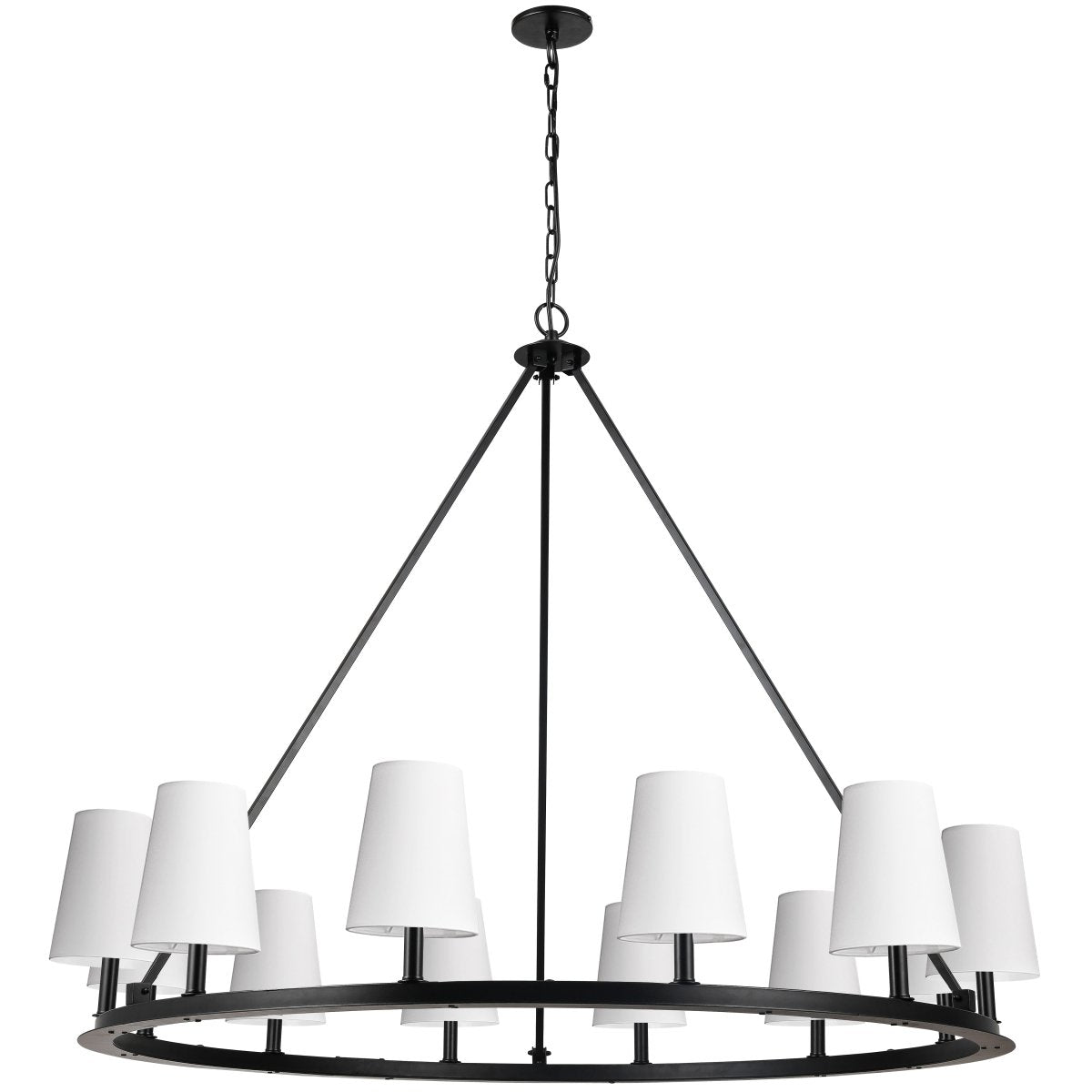 Chandelier Colby - Blanc 52" by Dainolite | Luminaires & cie