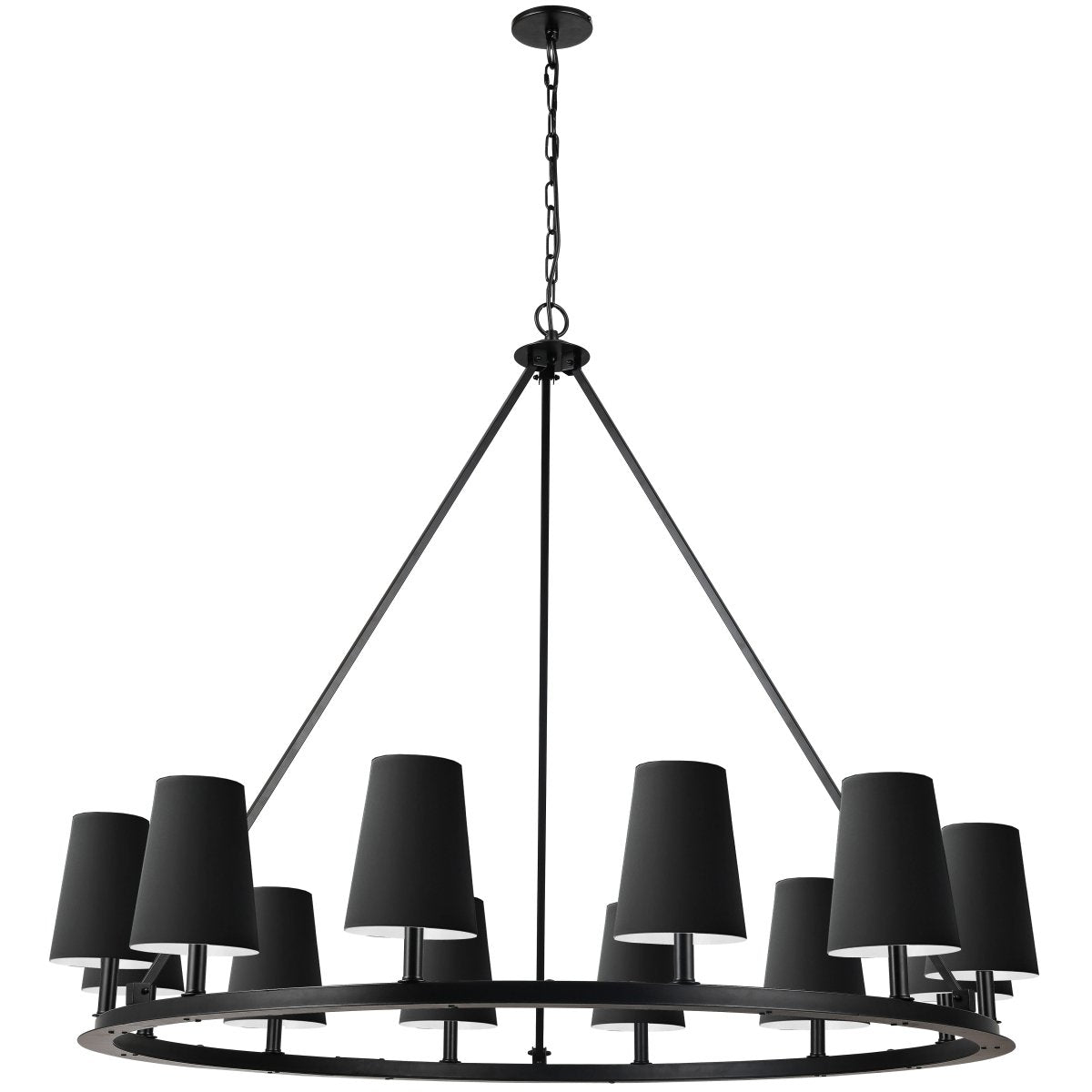 Chandelier Colby - Noir 52" by Dainolite | Luminaires & cie
