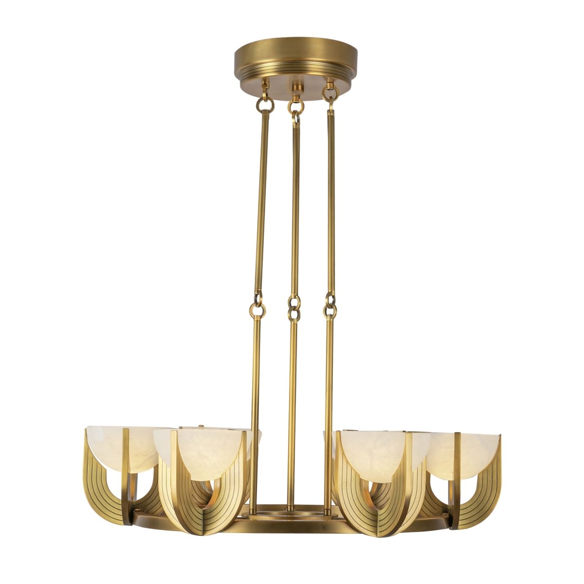 Chandelier Colette - Laiton / albâtre vintage 27 1/4" by Alora Lighting | Luminaires & cie