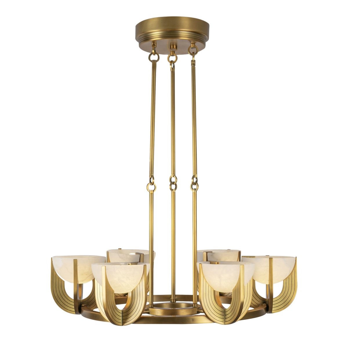 Chandelier Colette - Laiton / albâtre vintage 27 1/4" by Alora Lighting | Luminaires & cie