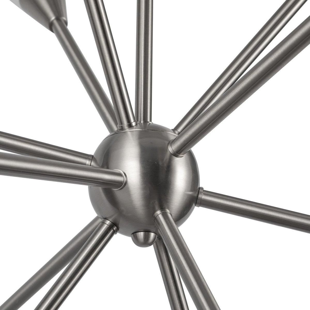 Chandelier Cosmo - Nickel brossé / verre opal côtelé brillant by Alora Lighting | Luminaires & cie