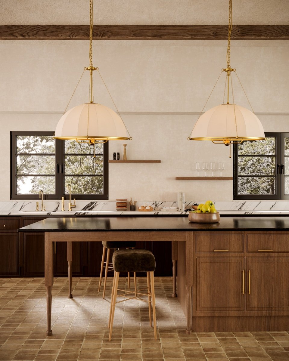 Chandelier Crosby - Or brossé by Alora Lighting | Luminaires & cie