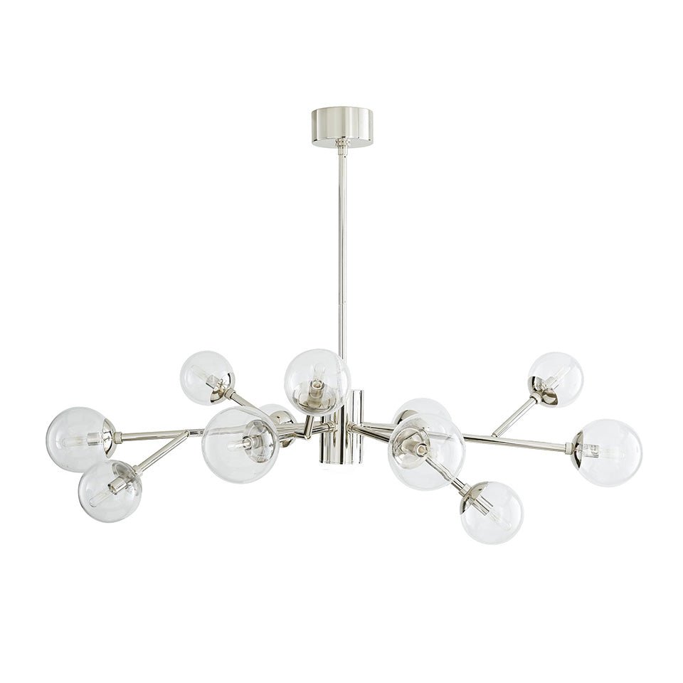 Chandelier Dallas - Nickel Poli Petit by Arteriors | Luminaires & cie