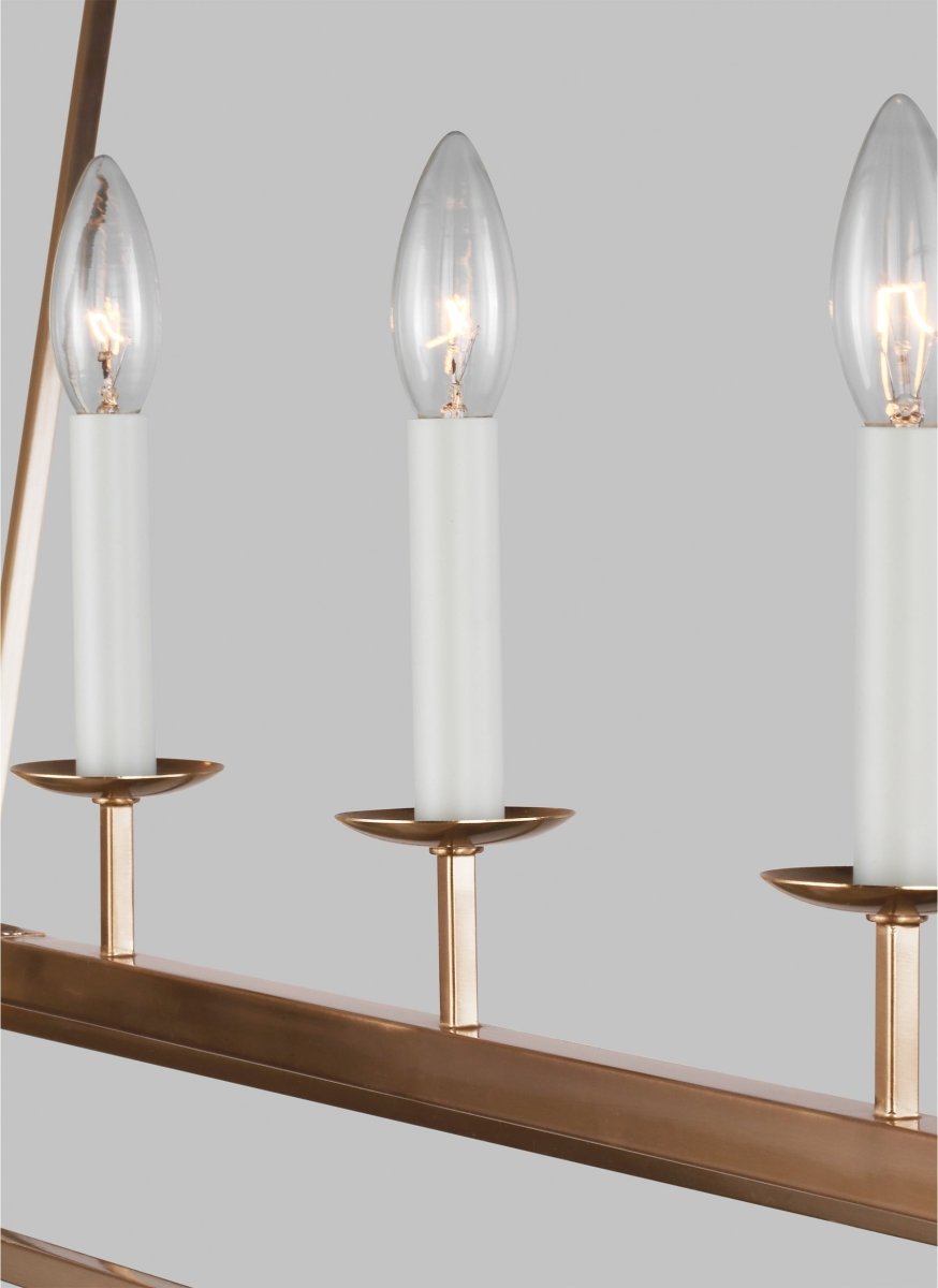 Chandelier Dianna - Laiton satiné Ampoules DEL incluses by Visual Comfort Studio | Luminaires & cie