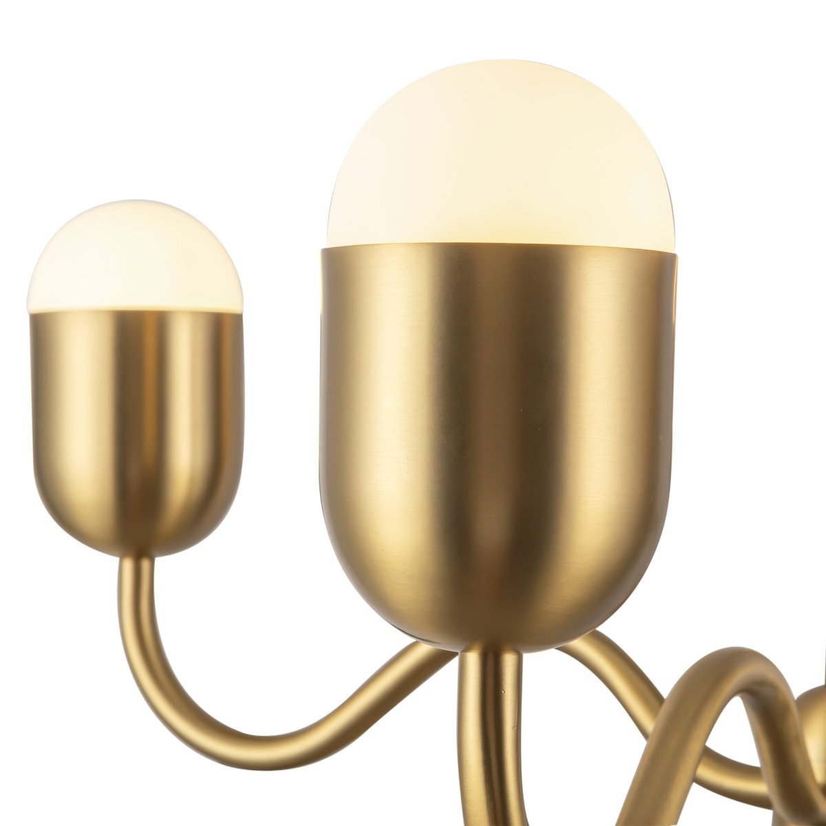 Chandelier Effie - Gold - or / Verre d'Opale 27" by Alora Lighting | Luminaires & cie
