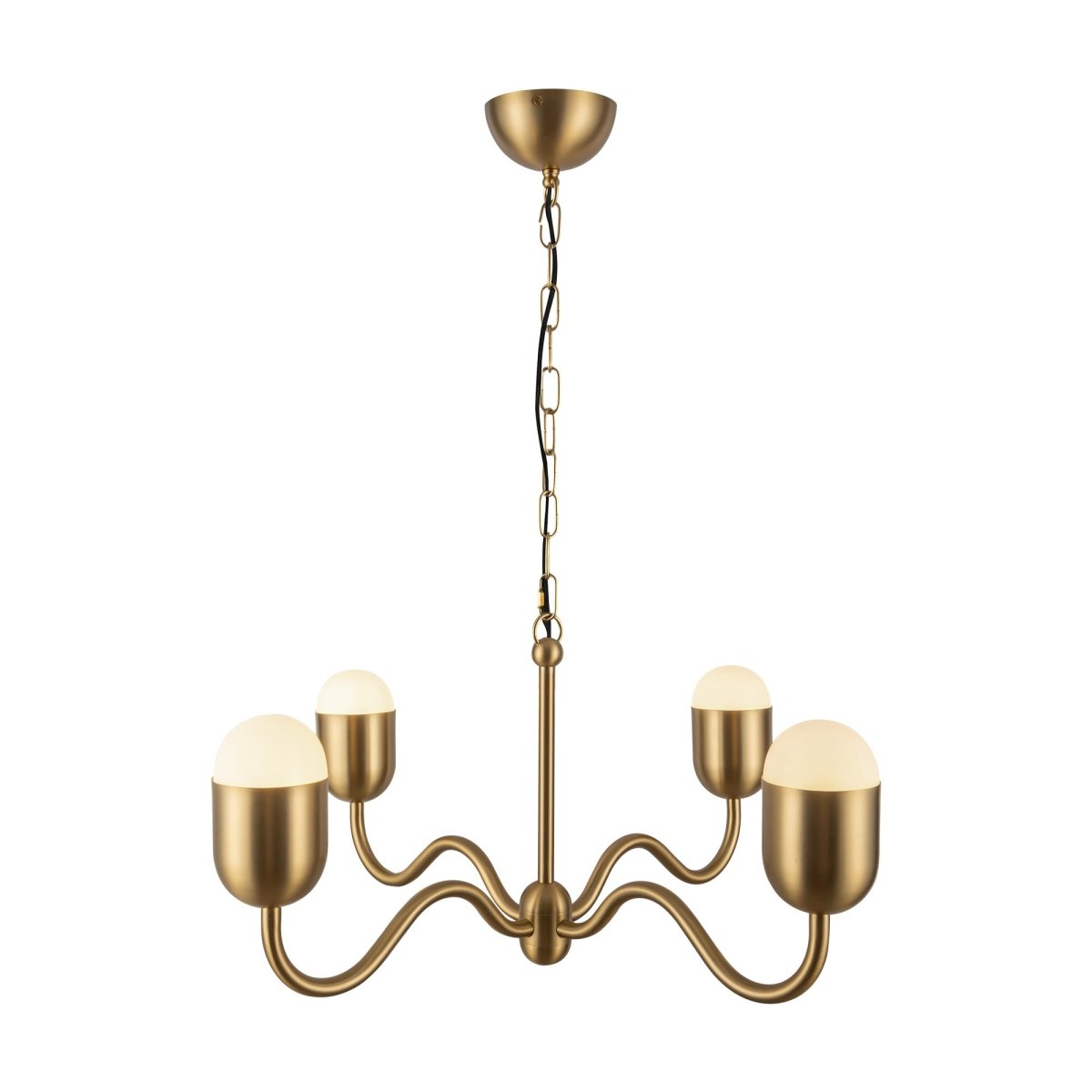 Chandelier Effie - Gold - or / Verre d'Opale 27" by Alora Lighting | Luminaires & cie