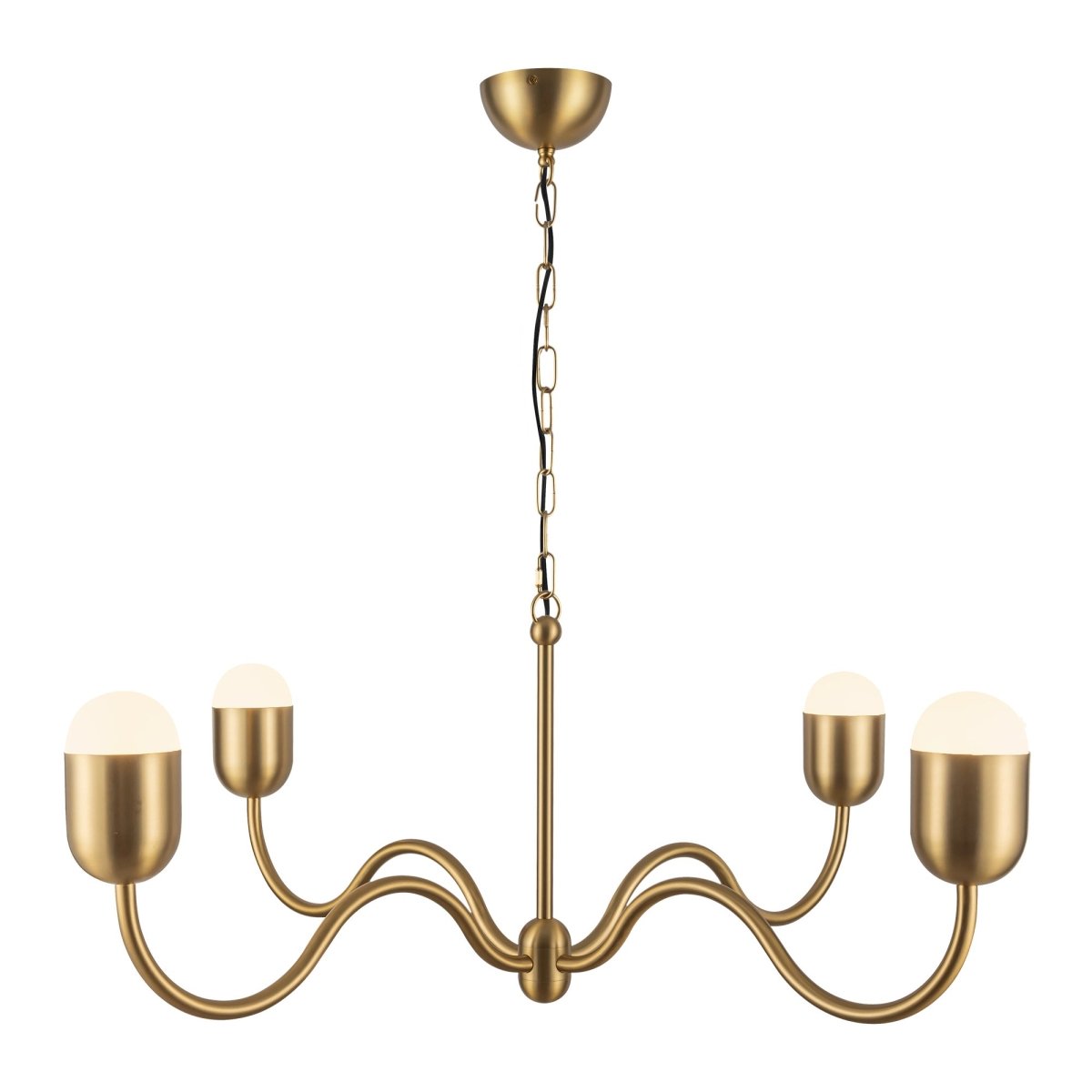 Chandelier Effie - Gold - or / Verre d'Opale 39" by Alora Lighting | Luminaires & cie