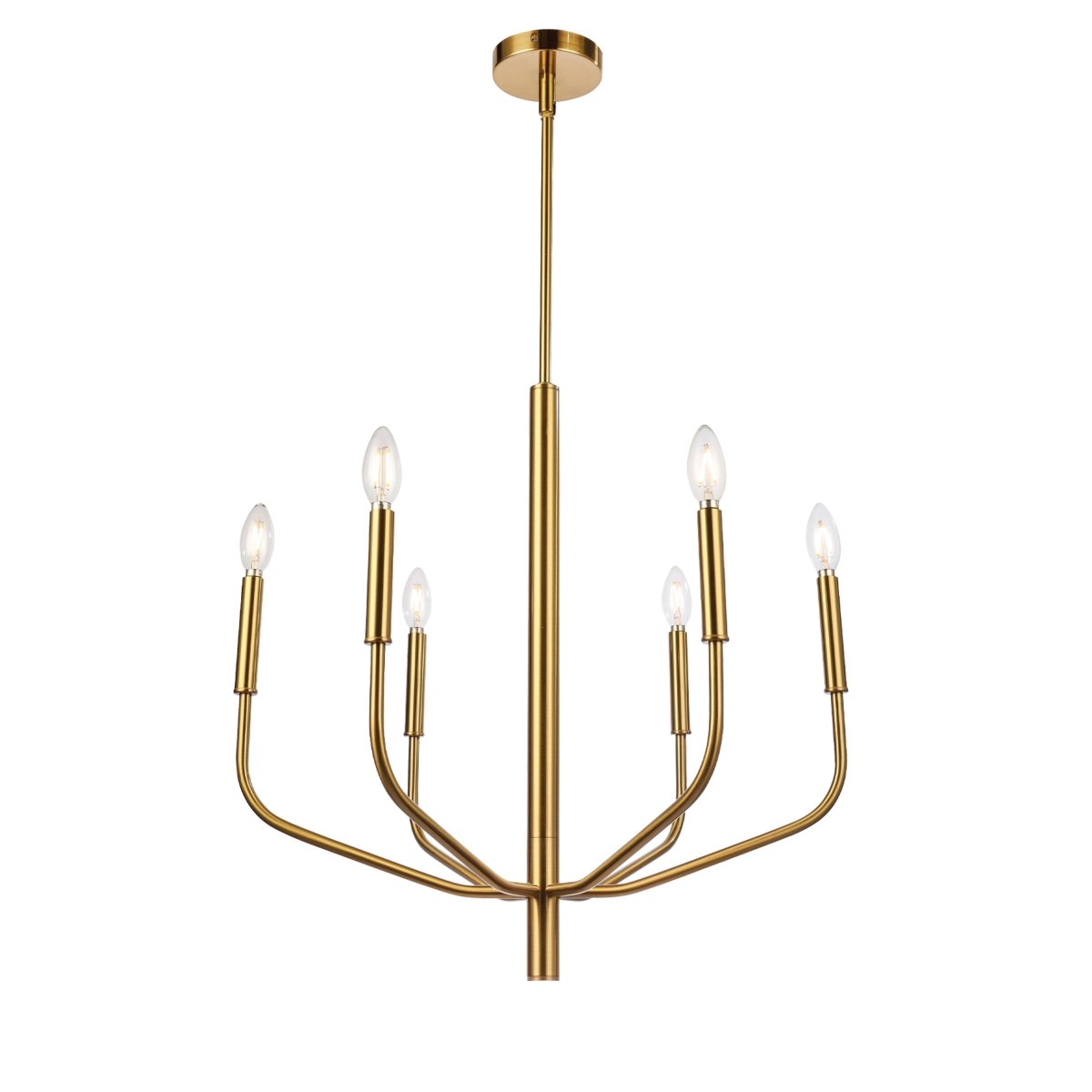 Chandelier Eleanor - Laiton vieilli 24" 1 étage by Dainolite | Luminaires & cie