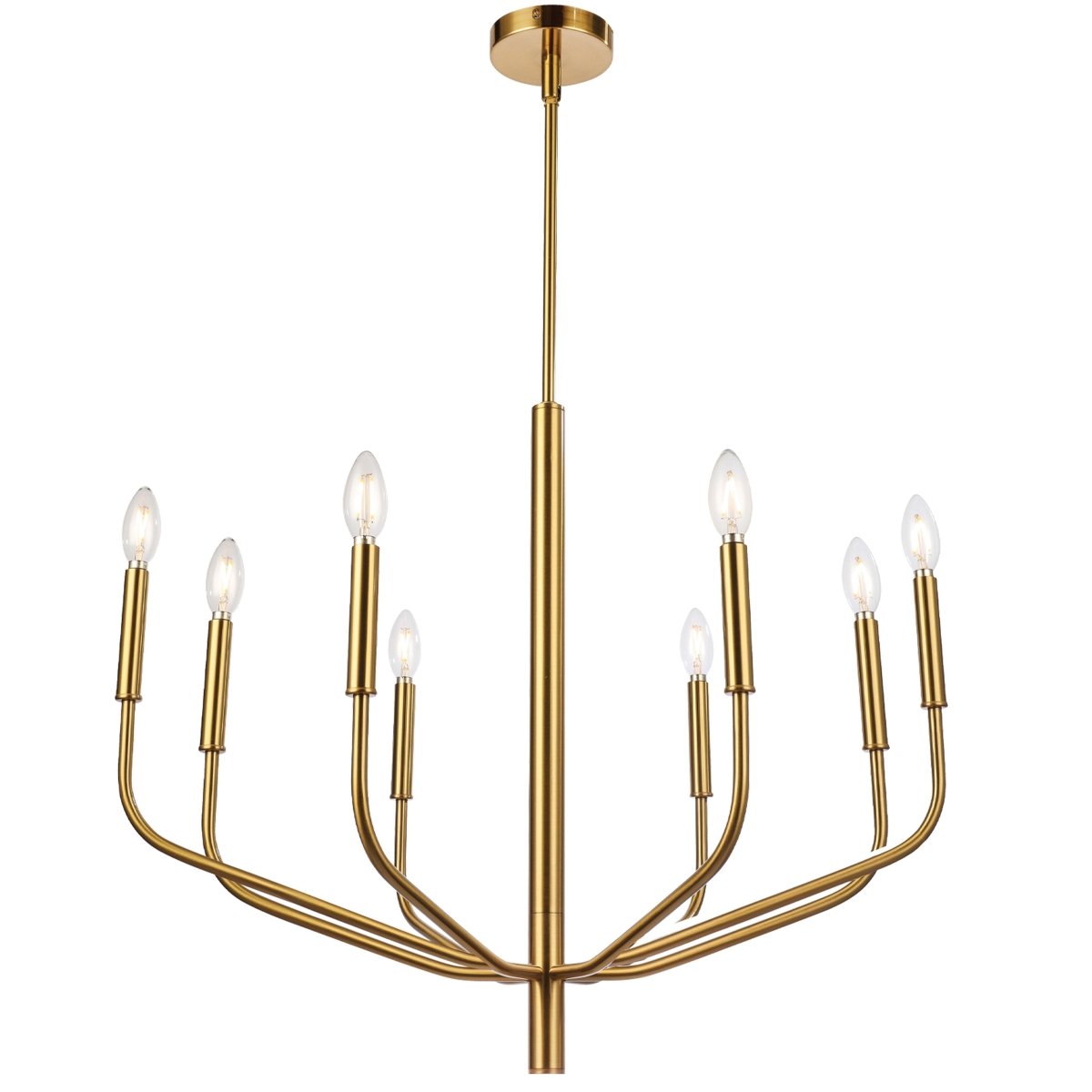 Chandelier Eleanor - Laiton vieilli 32" 1 étage by Dainolite | Luminaires & cie