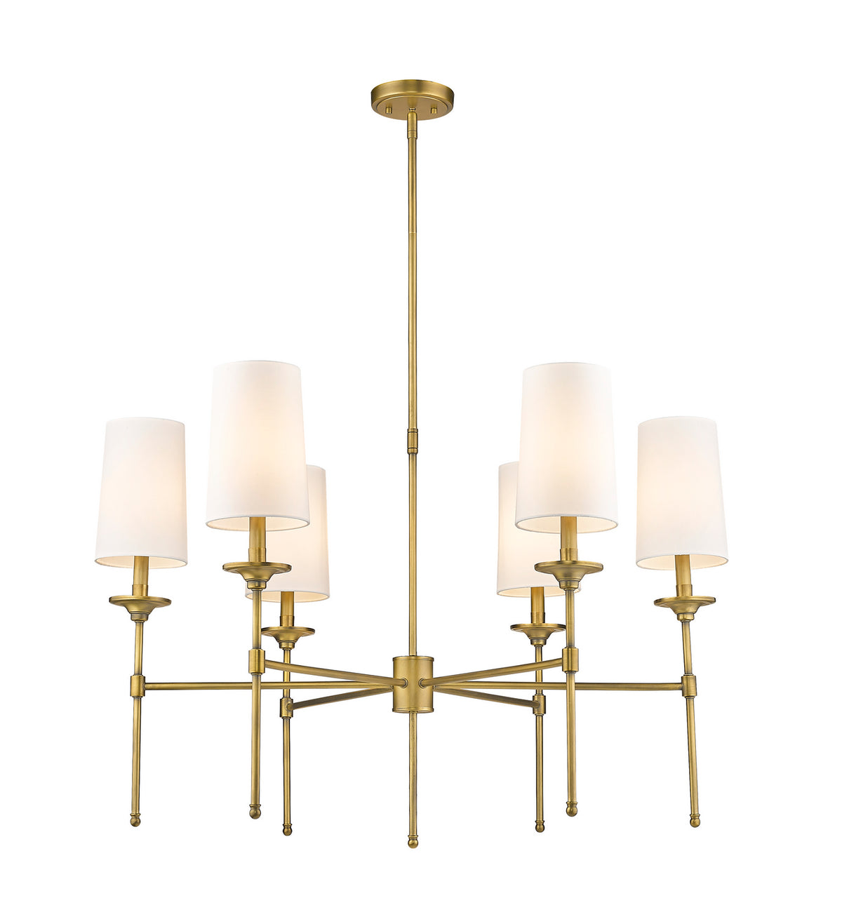 Lustre Emily Laiton frotté, nombre ampoules 6 – Z-Lite