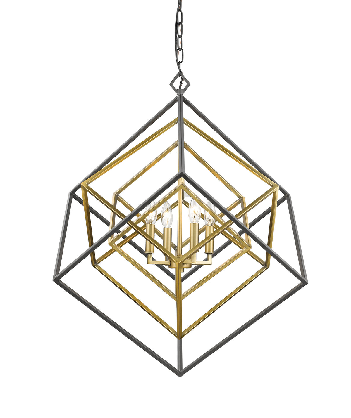 Lustre Euclid Laiton antique + bronze, 29 1/2" – Z-Lite