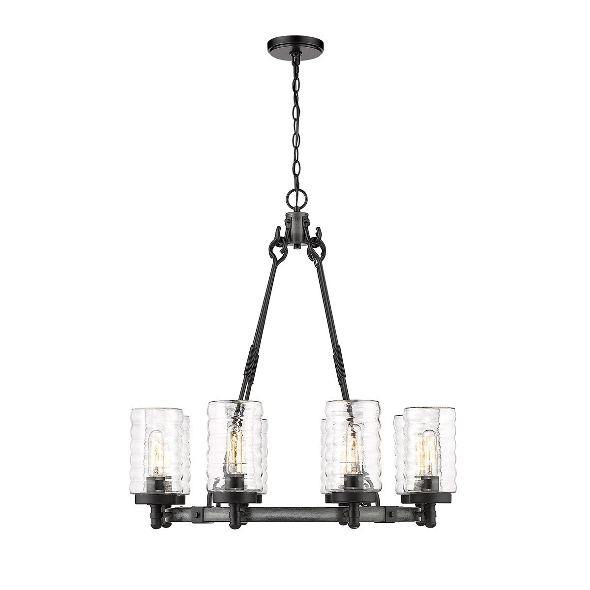 Chandelier extérieur Tahoe - Bois de grange cendré by Z - Lite | Luminaires & cie