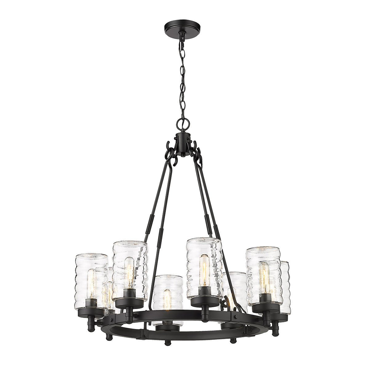 Chandelier extérieur Tahoe - Noir mat by Z - Lite | Luminaires & cie
