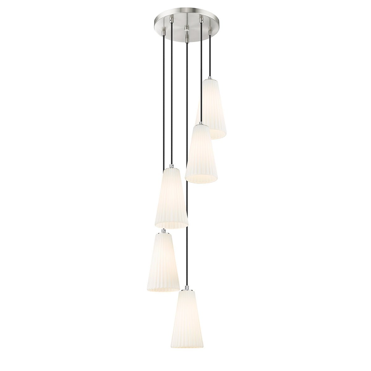 Chandelier Farrell - Nickel brossé 12" 11" by Z - Lite | Luminaires & cie